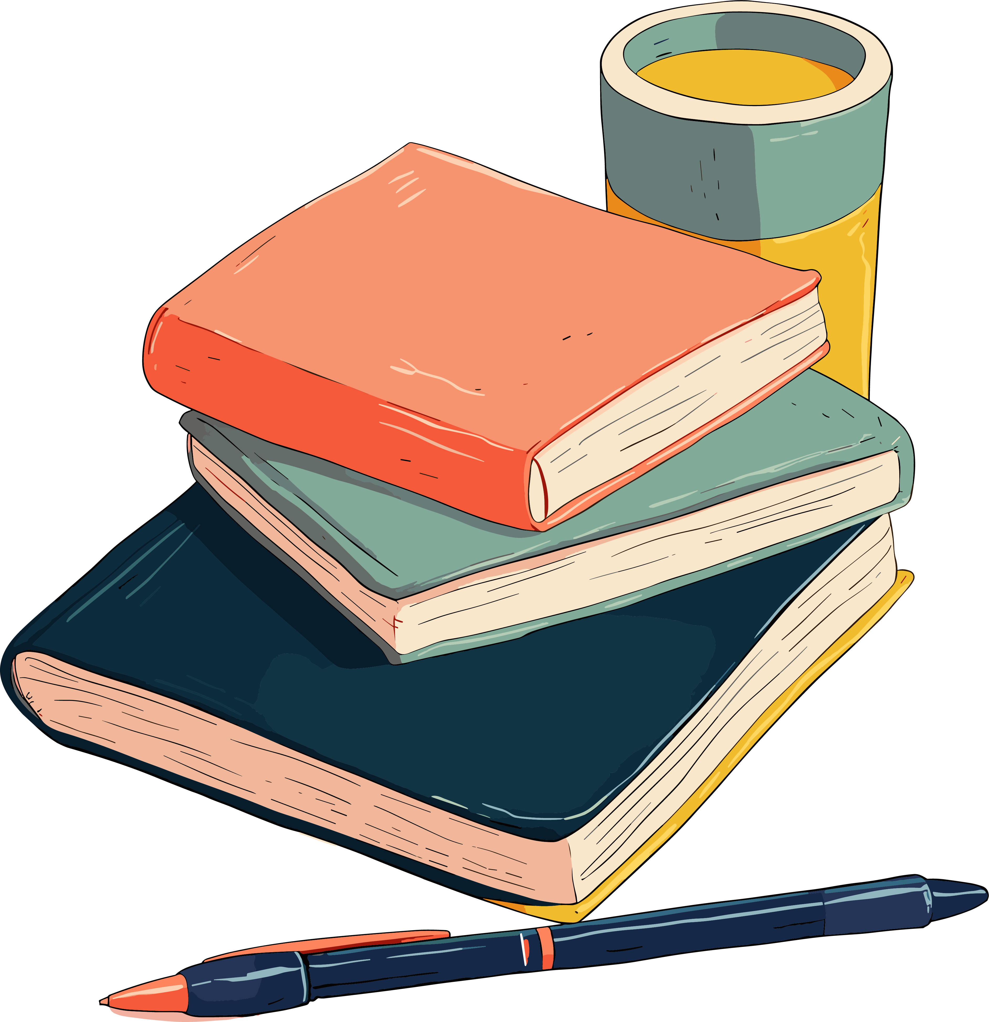 Book stationery minimalist illustration