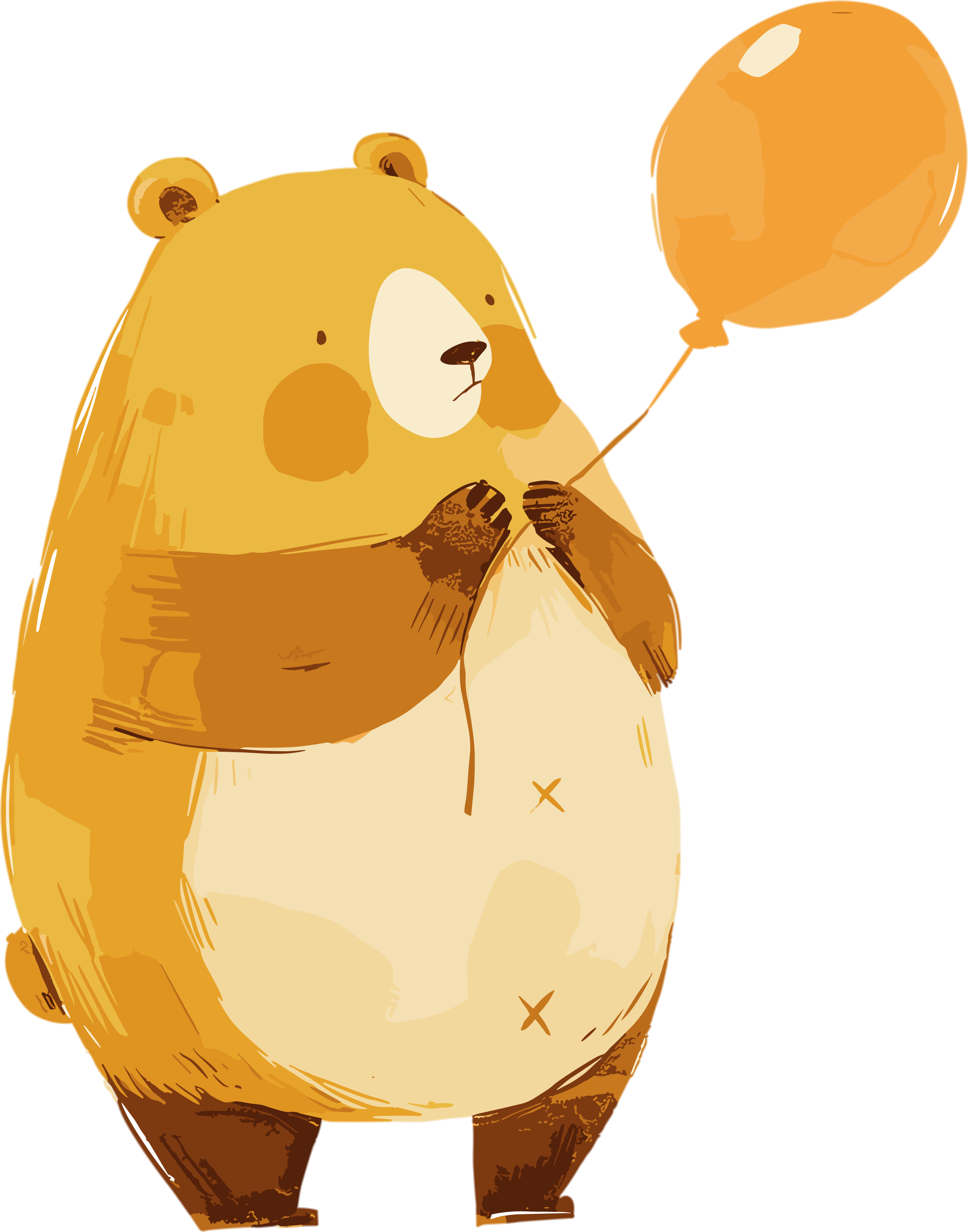 Illustration of a bear holding a balloon