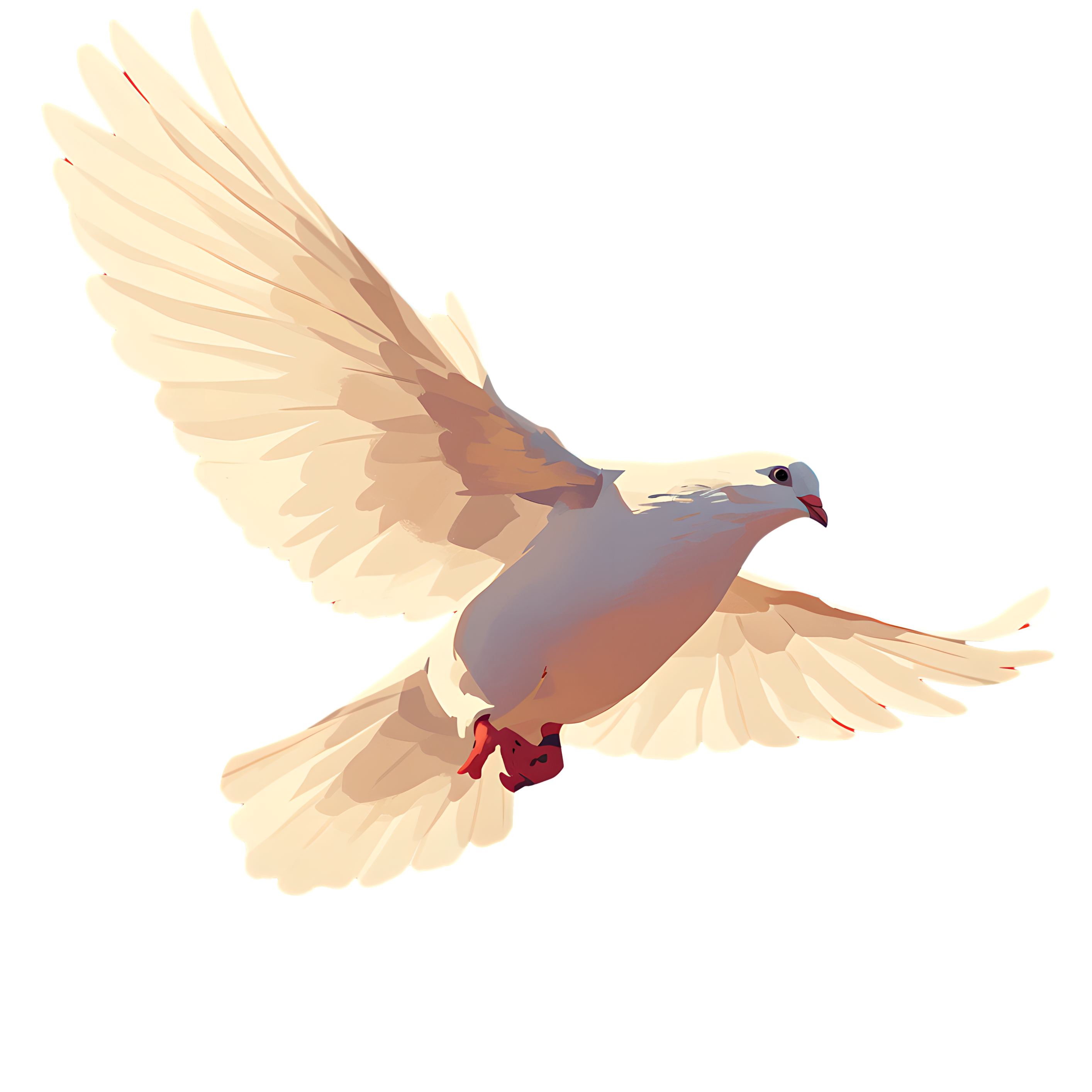 Simple illustration design elements of white doves