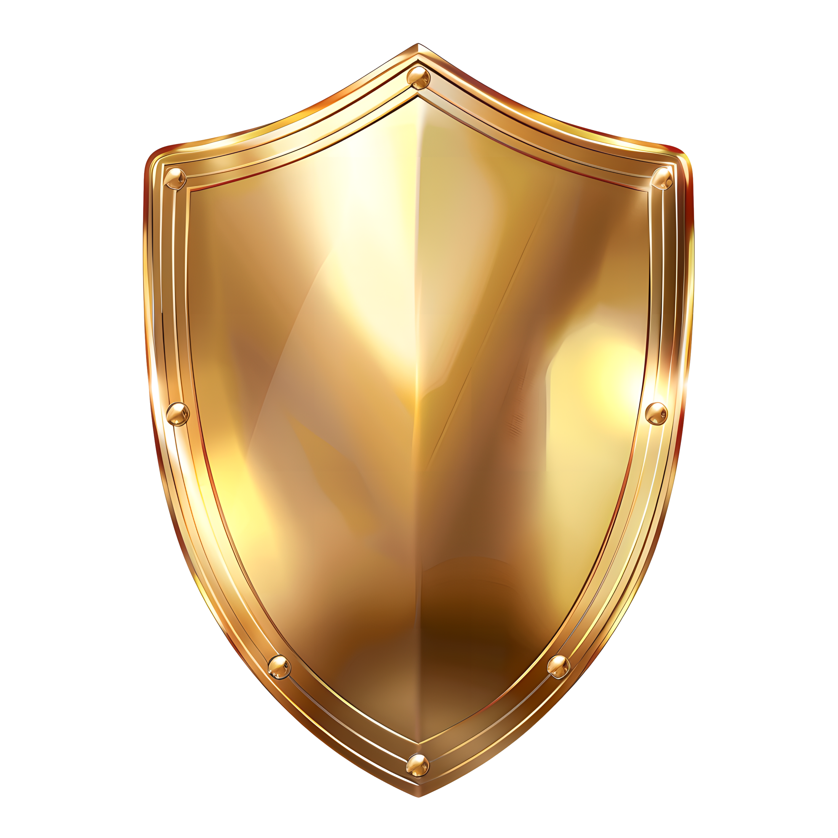 Illustration of shield with metallic sheen
