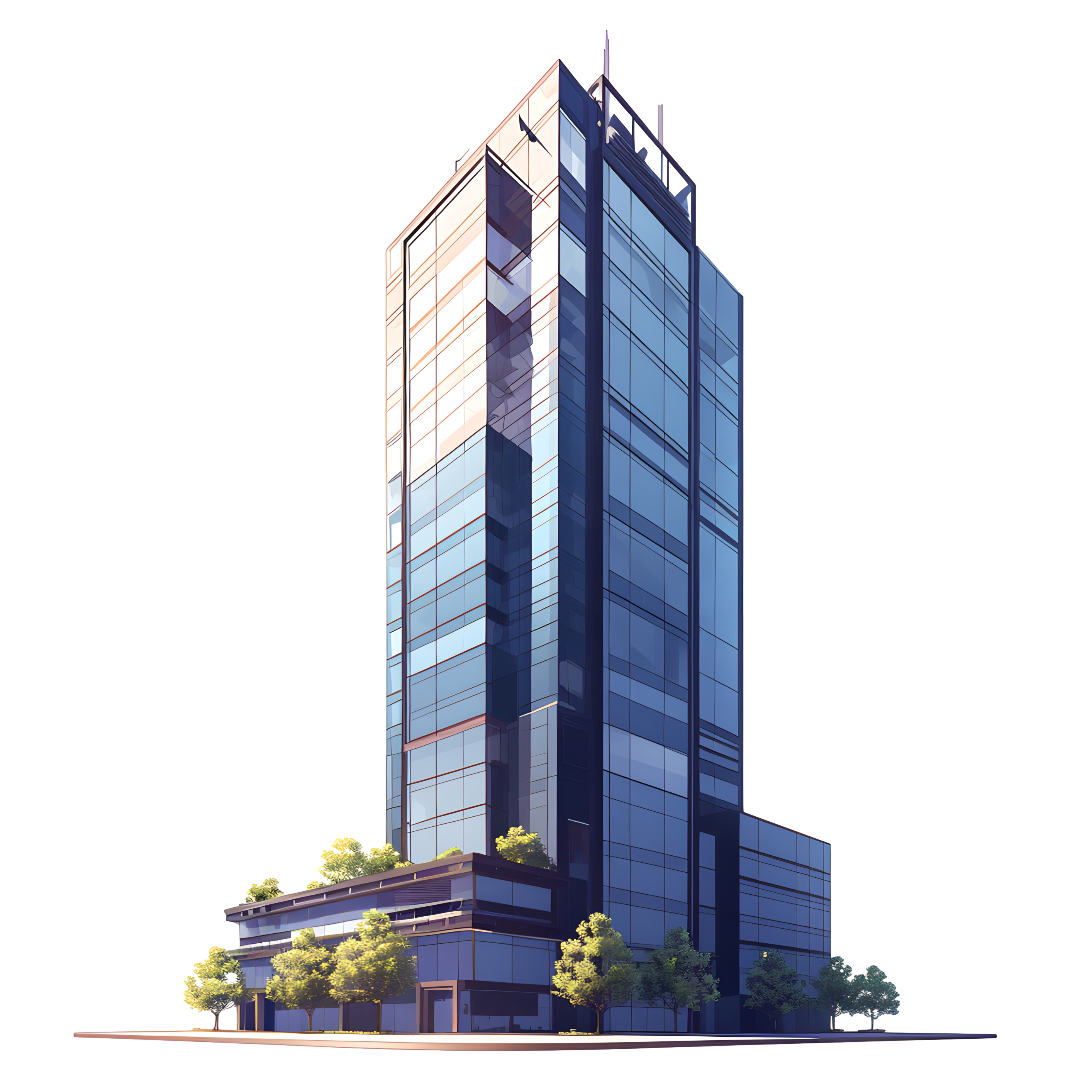 3D Skyscraper Creative Design Elements