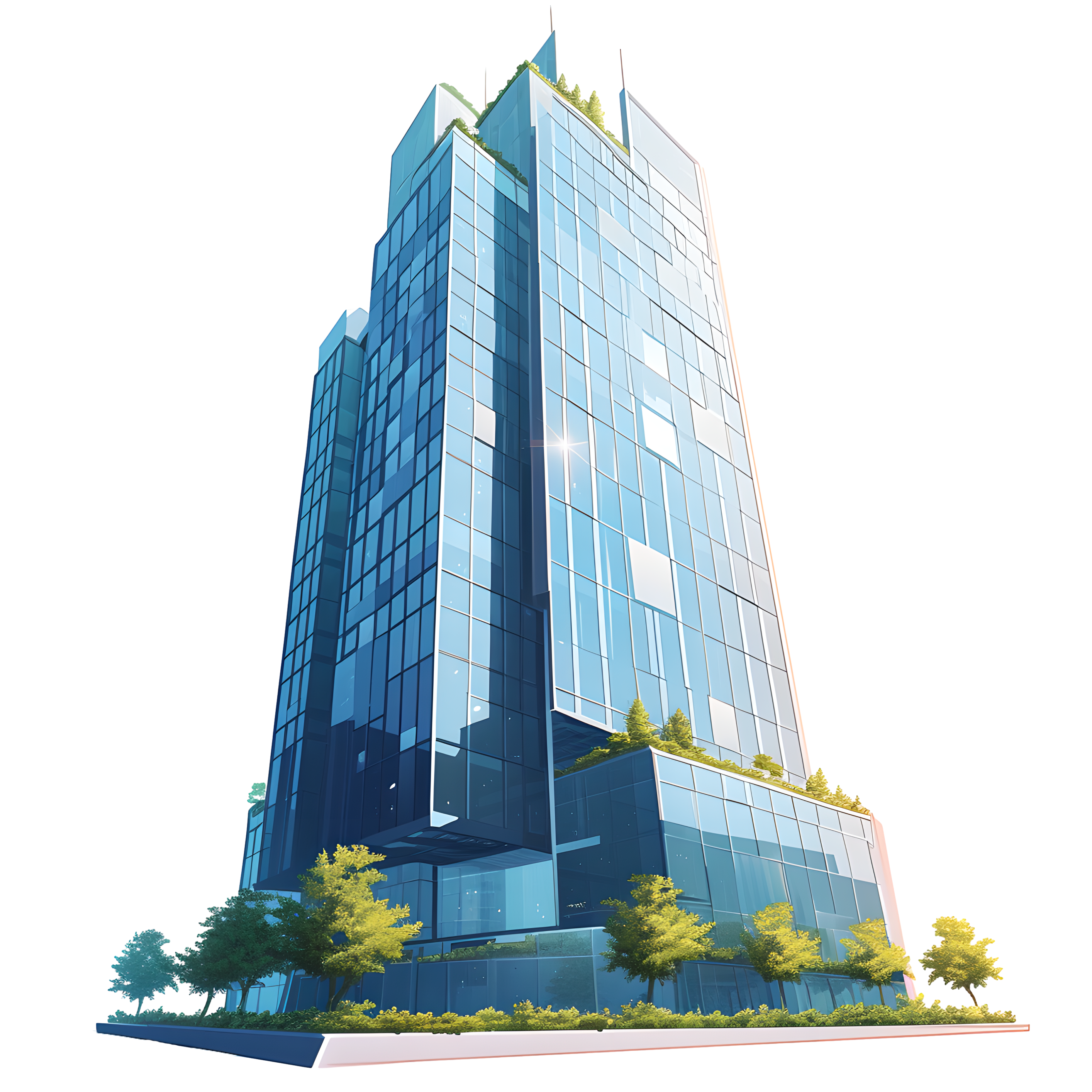 3D skyscraper commercial materials