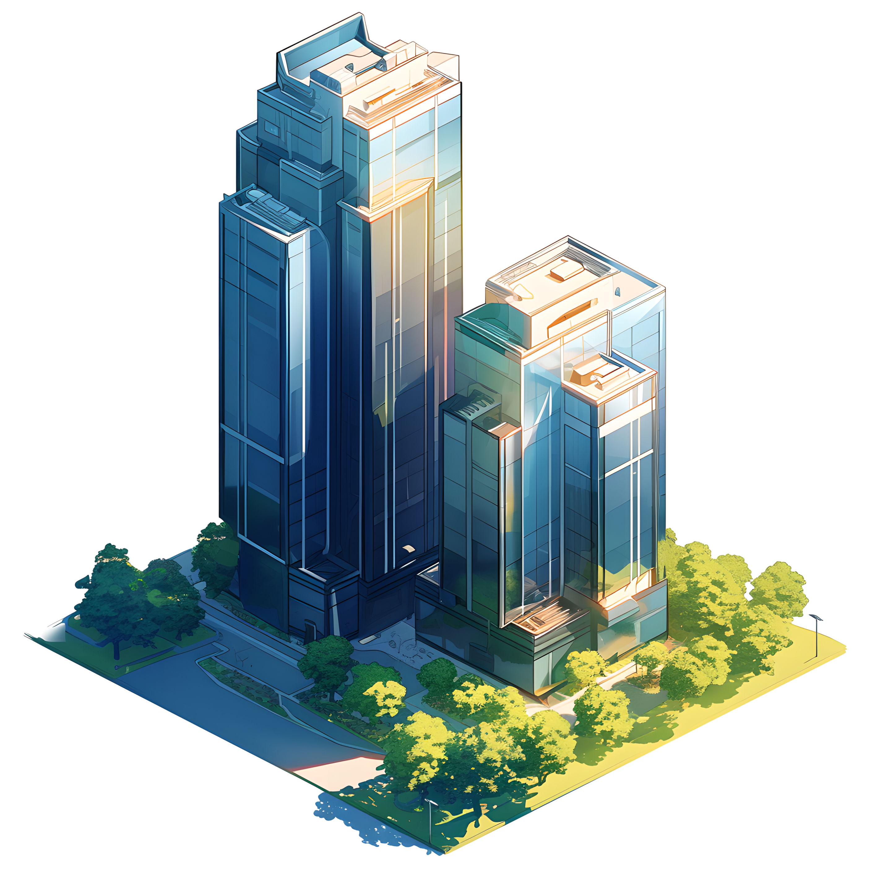 3D skyscraper high-definition illustration
