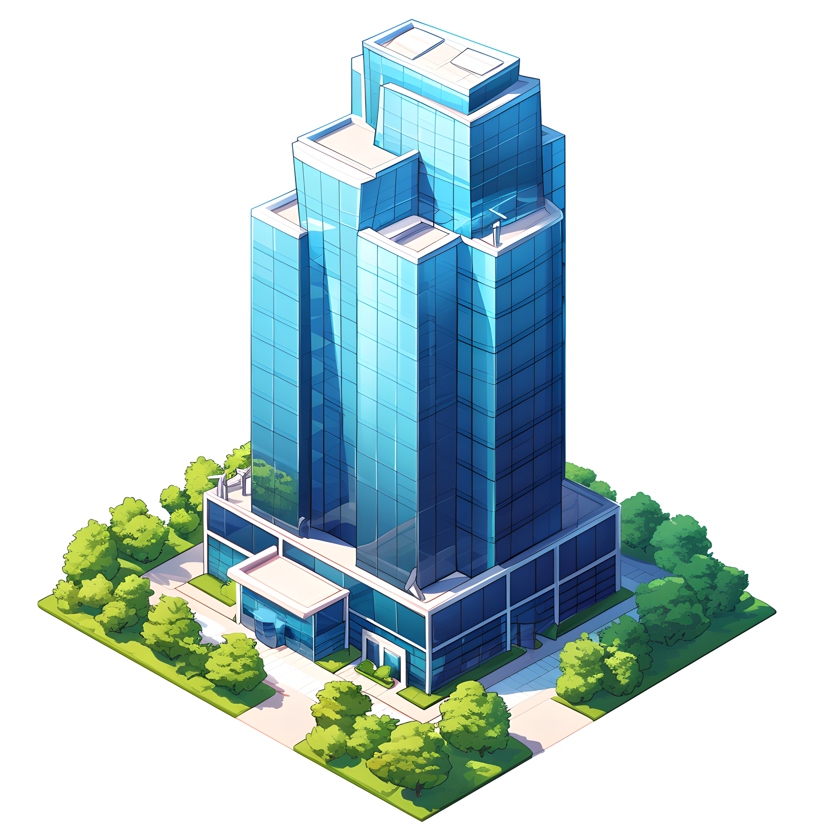 3D skyscraper high-definition graphic material