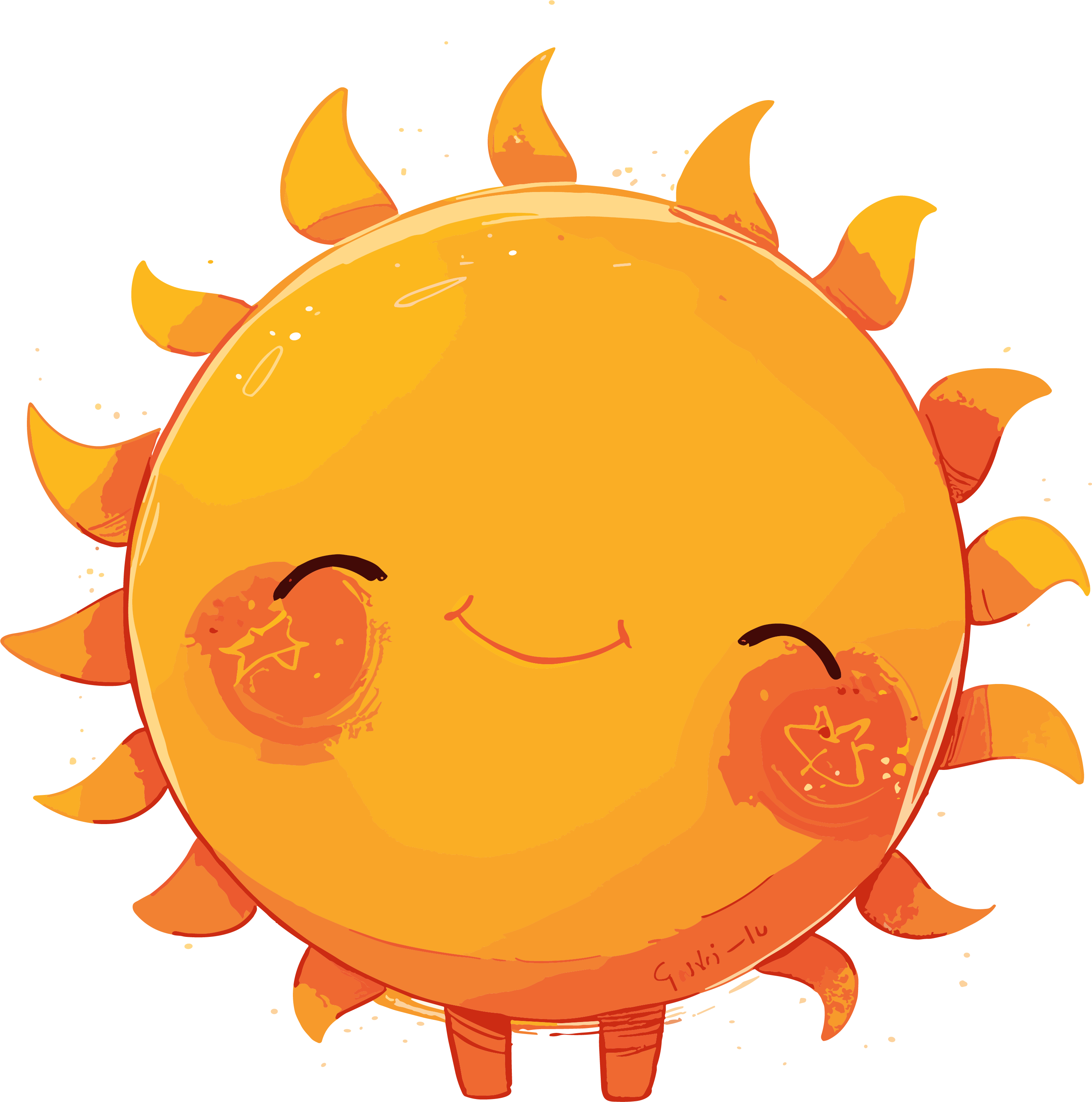 Cute Sun Doodle Illustration