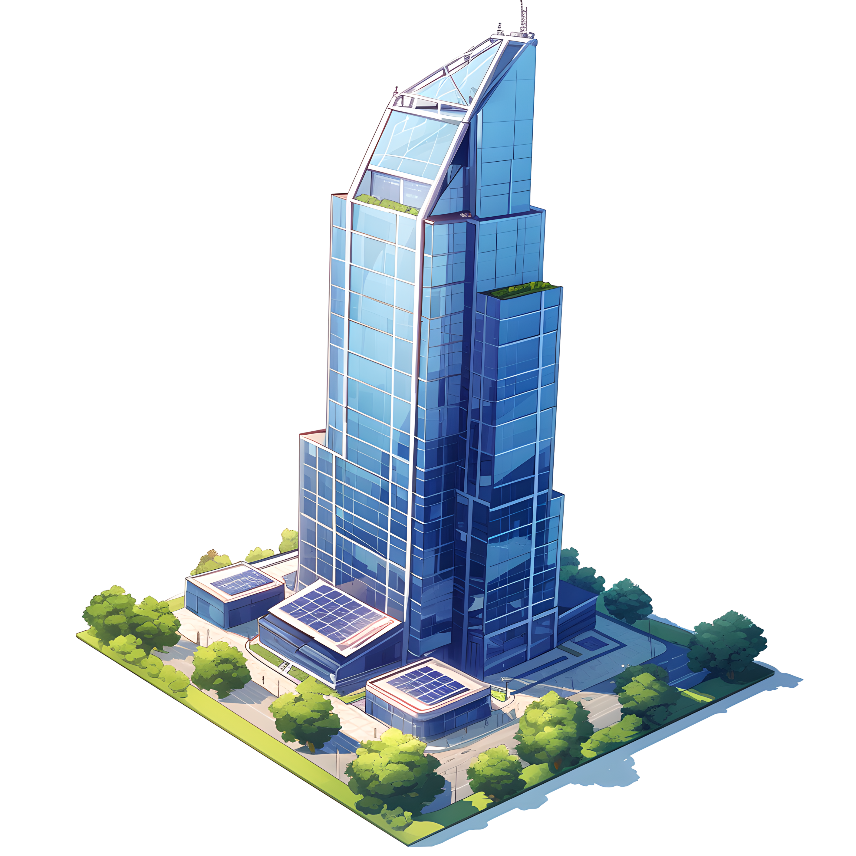 3D Skyscraper Illustration Material