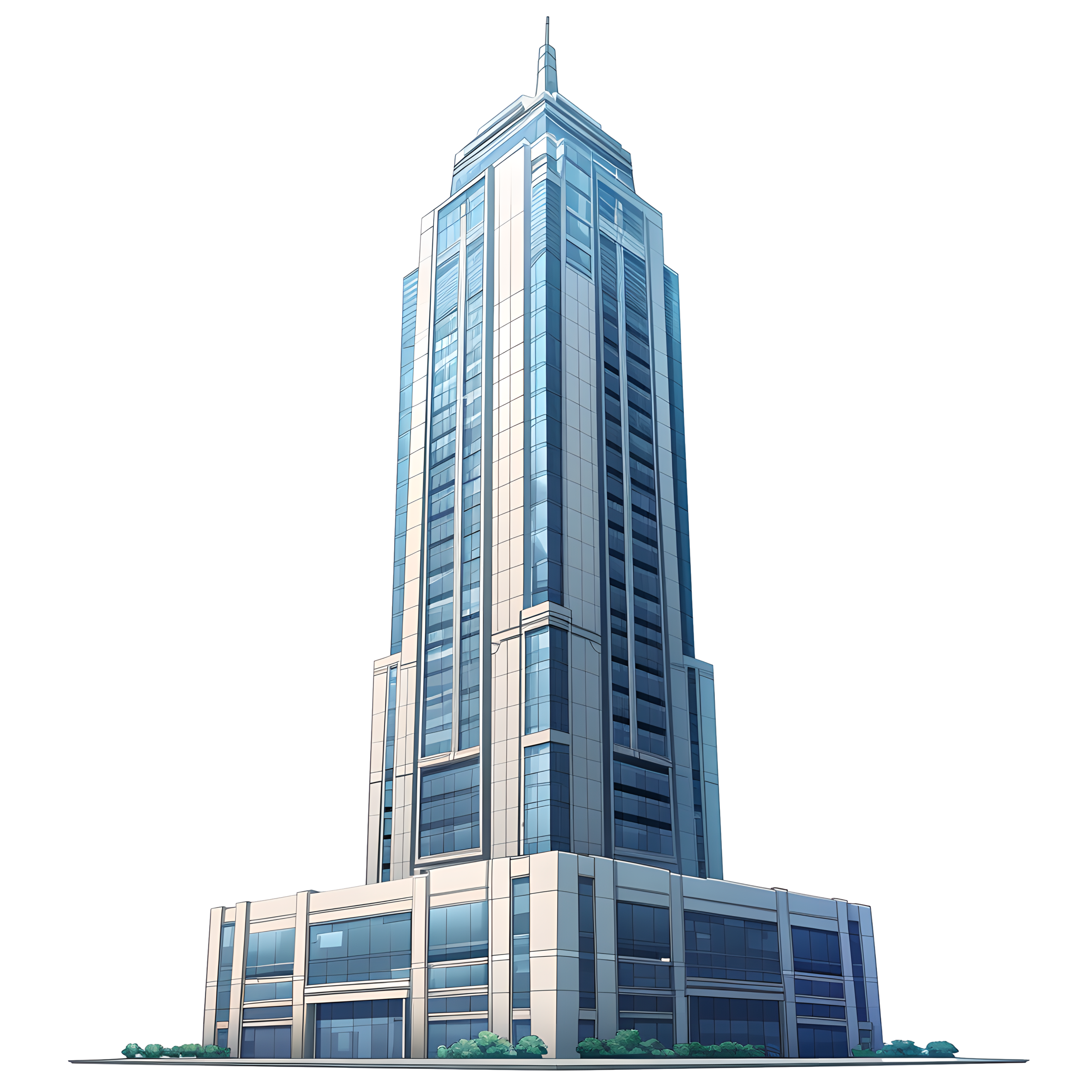 3D Skyscraper PNG Material