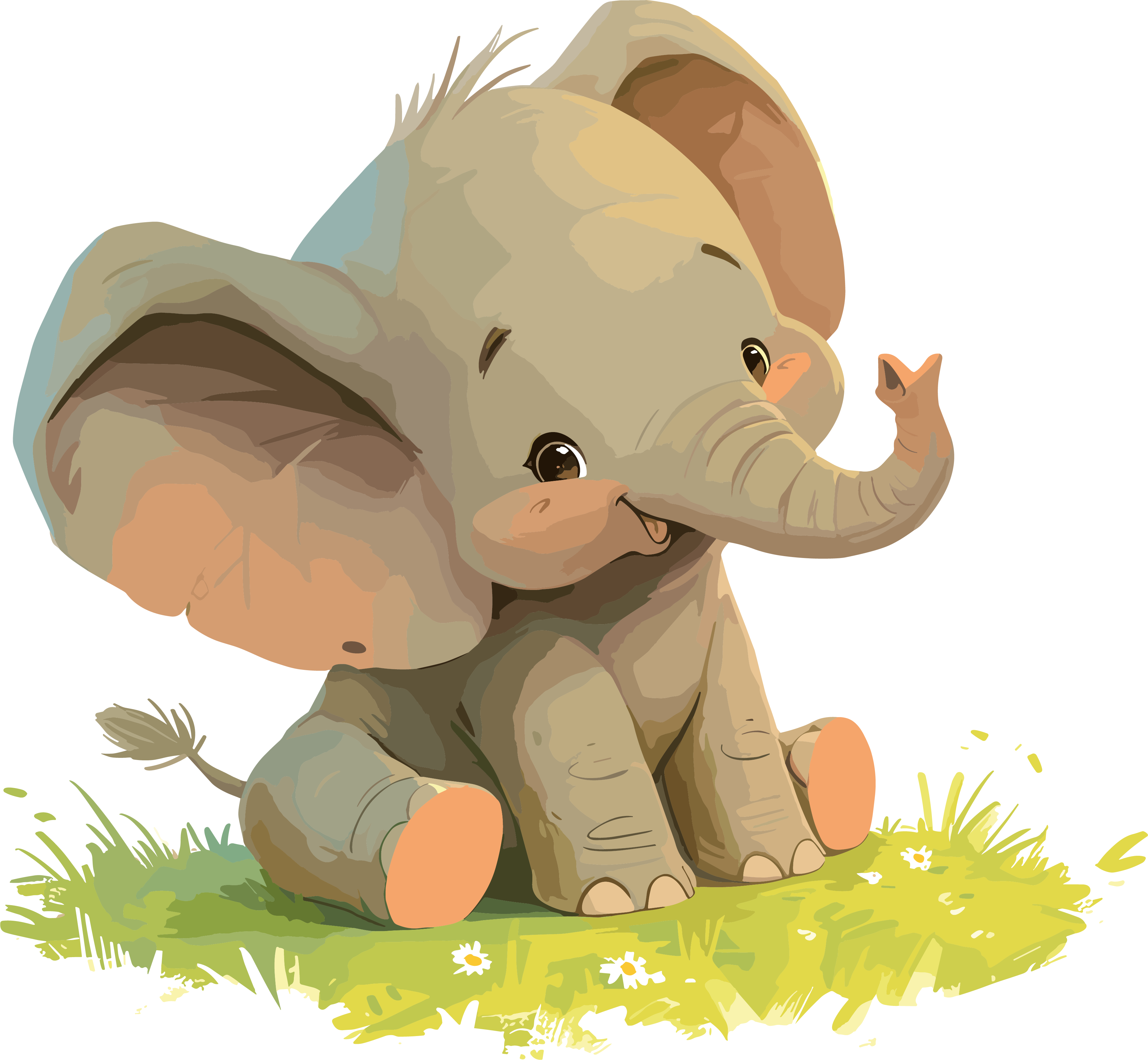 Elephant cartoon commercial illustration