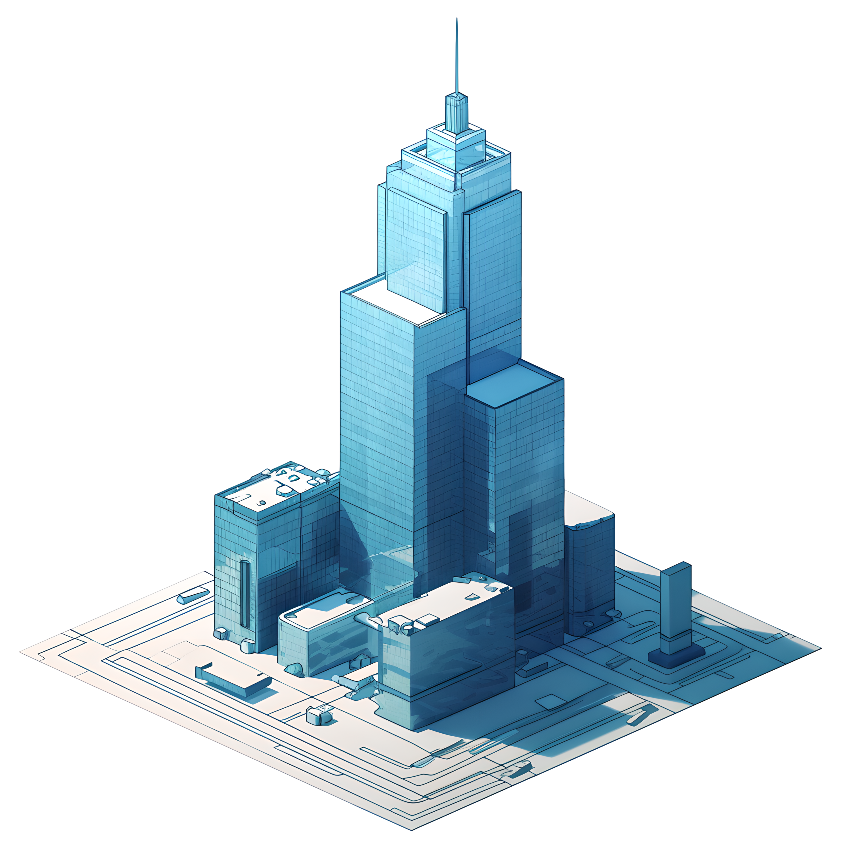 3D Skyscraper HD Creative Elements