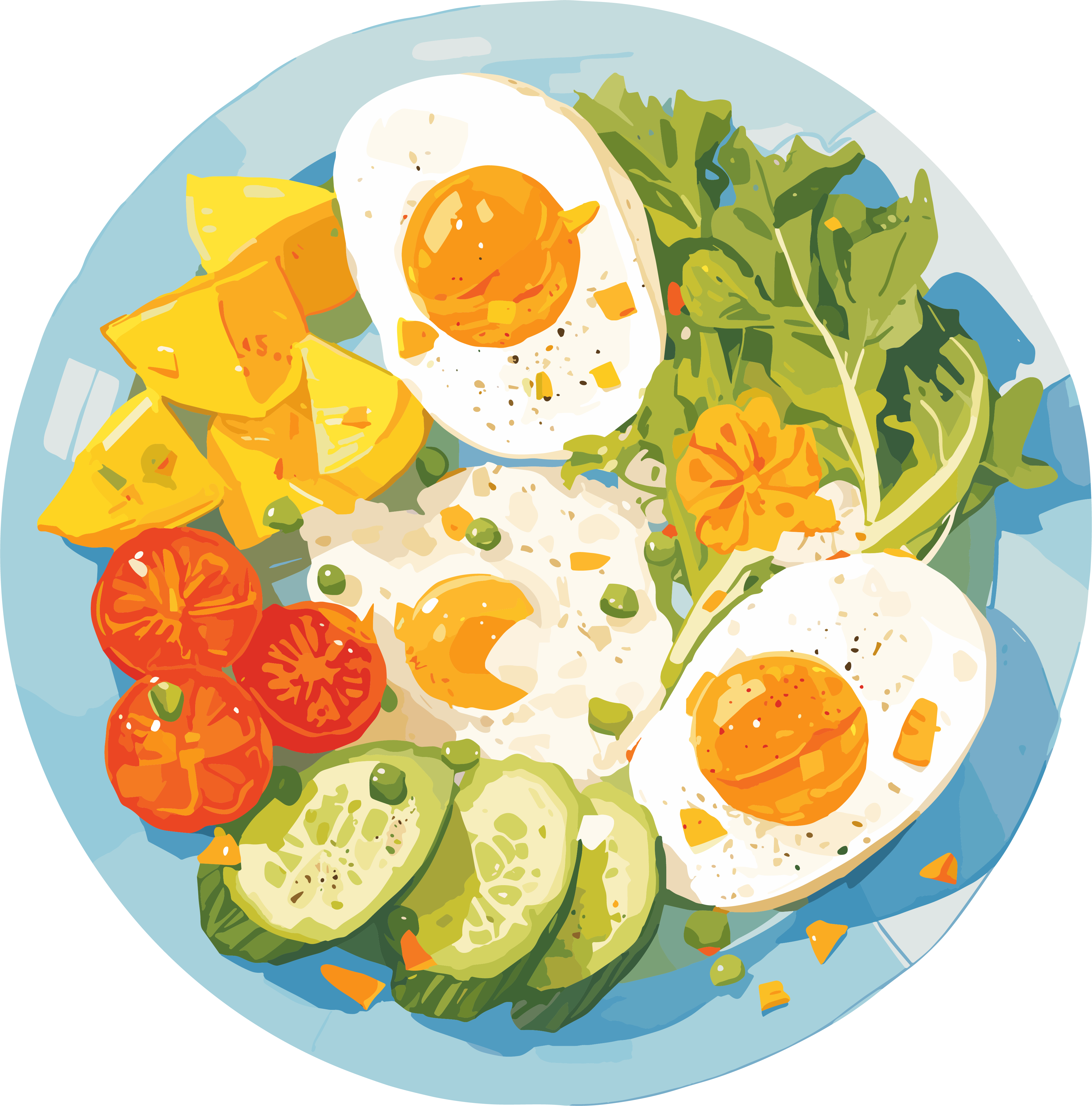 High-definition graphic material for nutritious meals