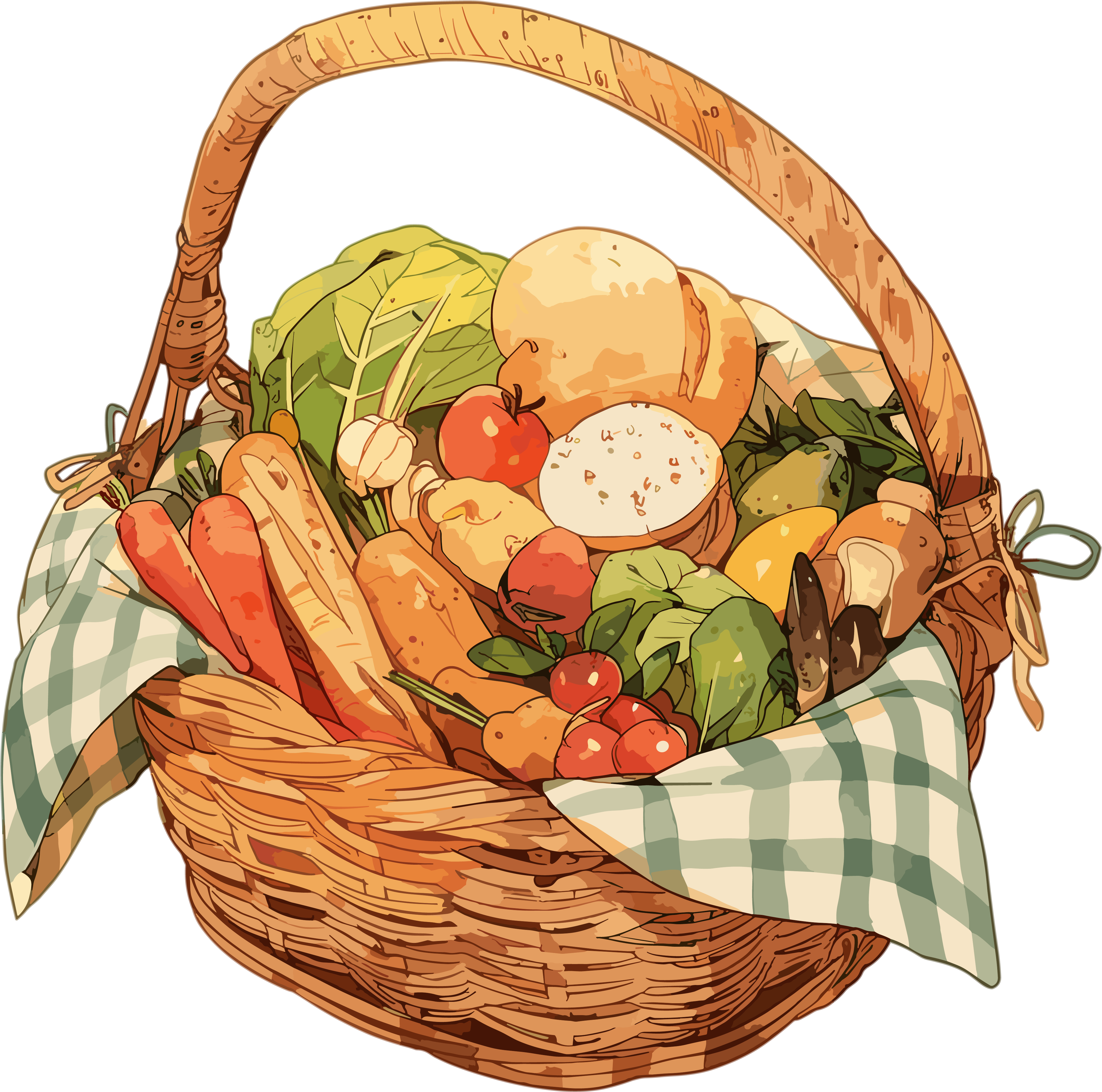 Picnic Food Illustration Materials