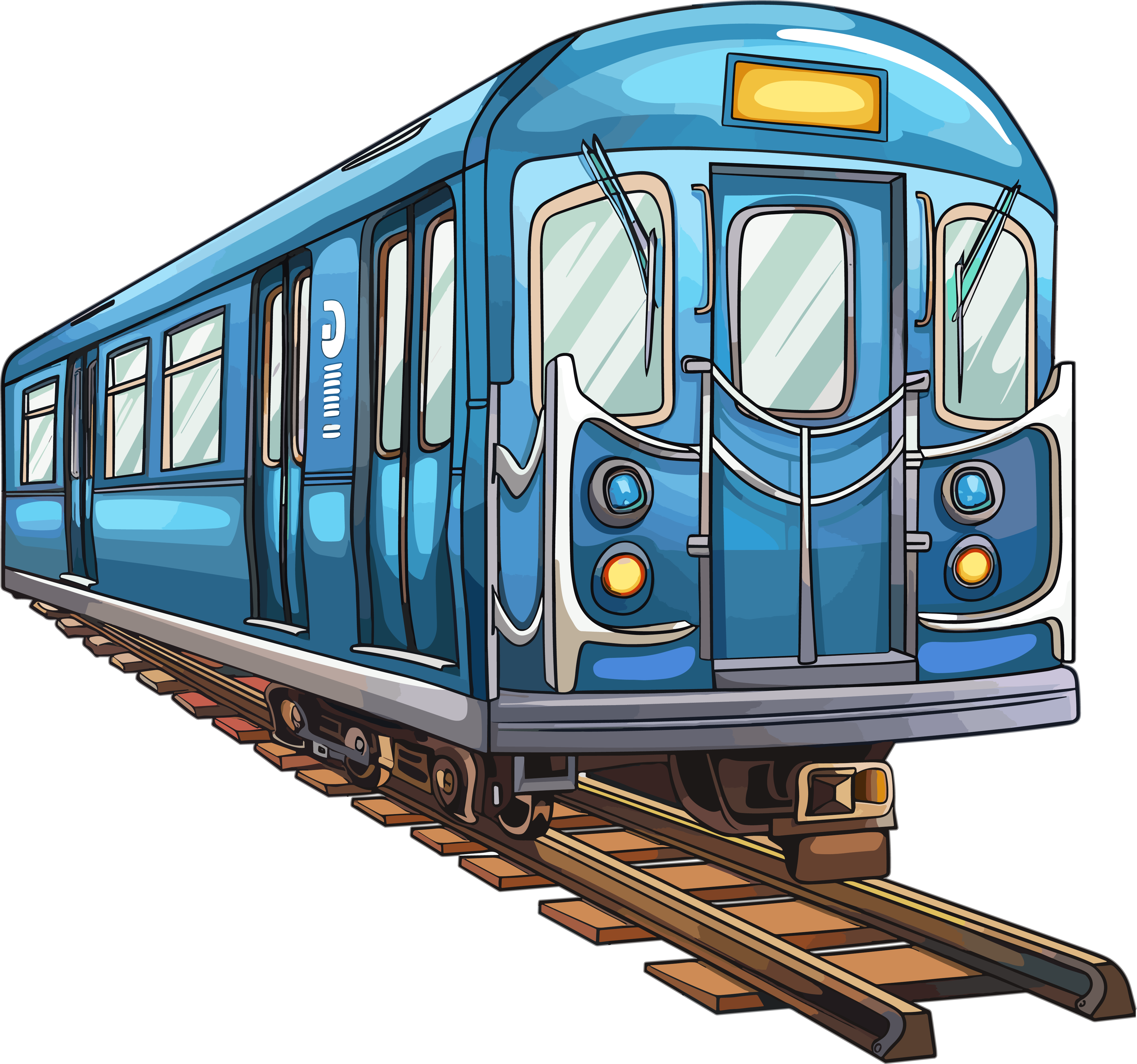 Subway cartoon commercial design elements