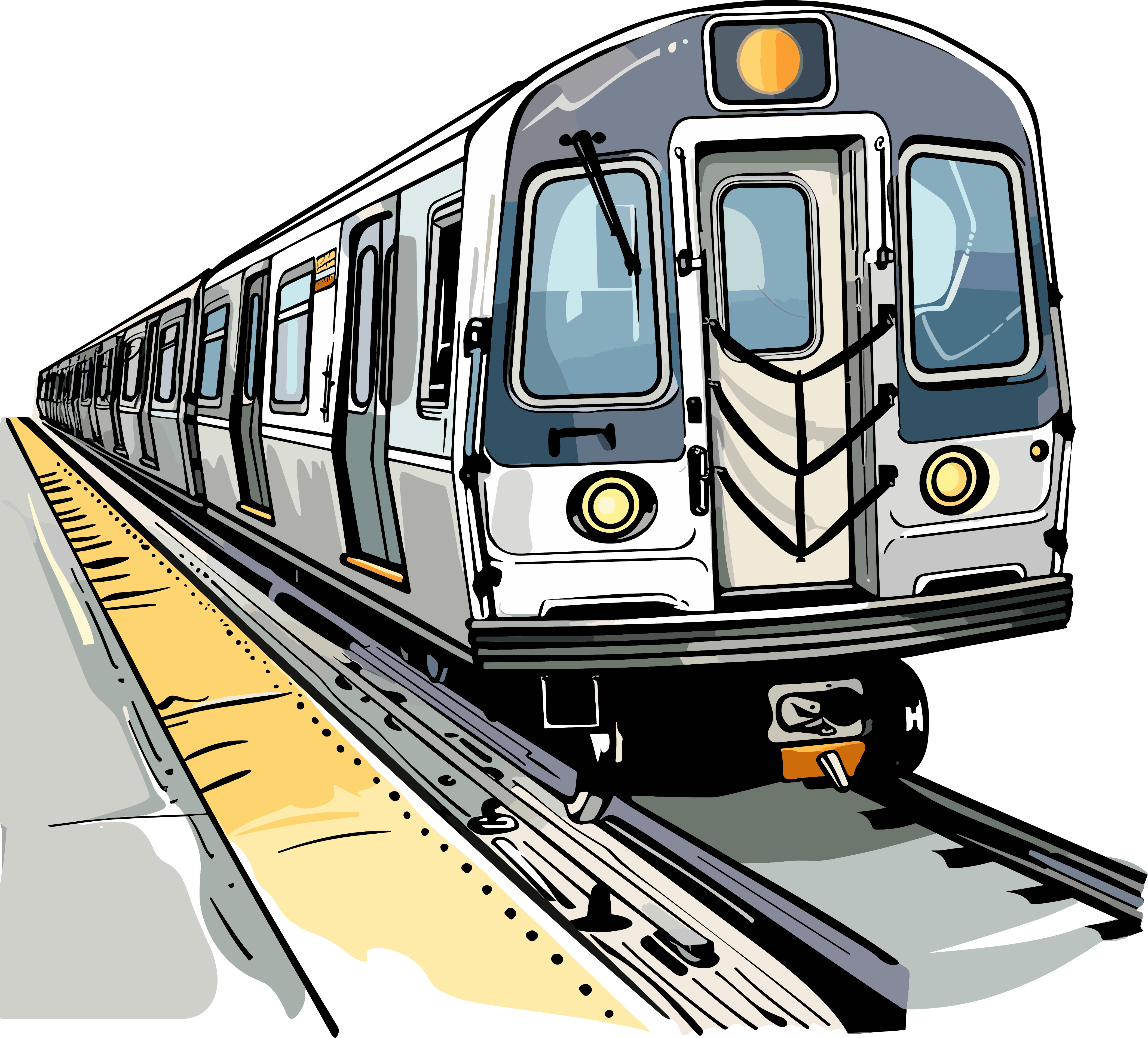 Subway cartoon pattern material