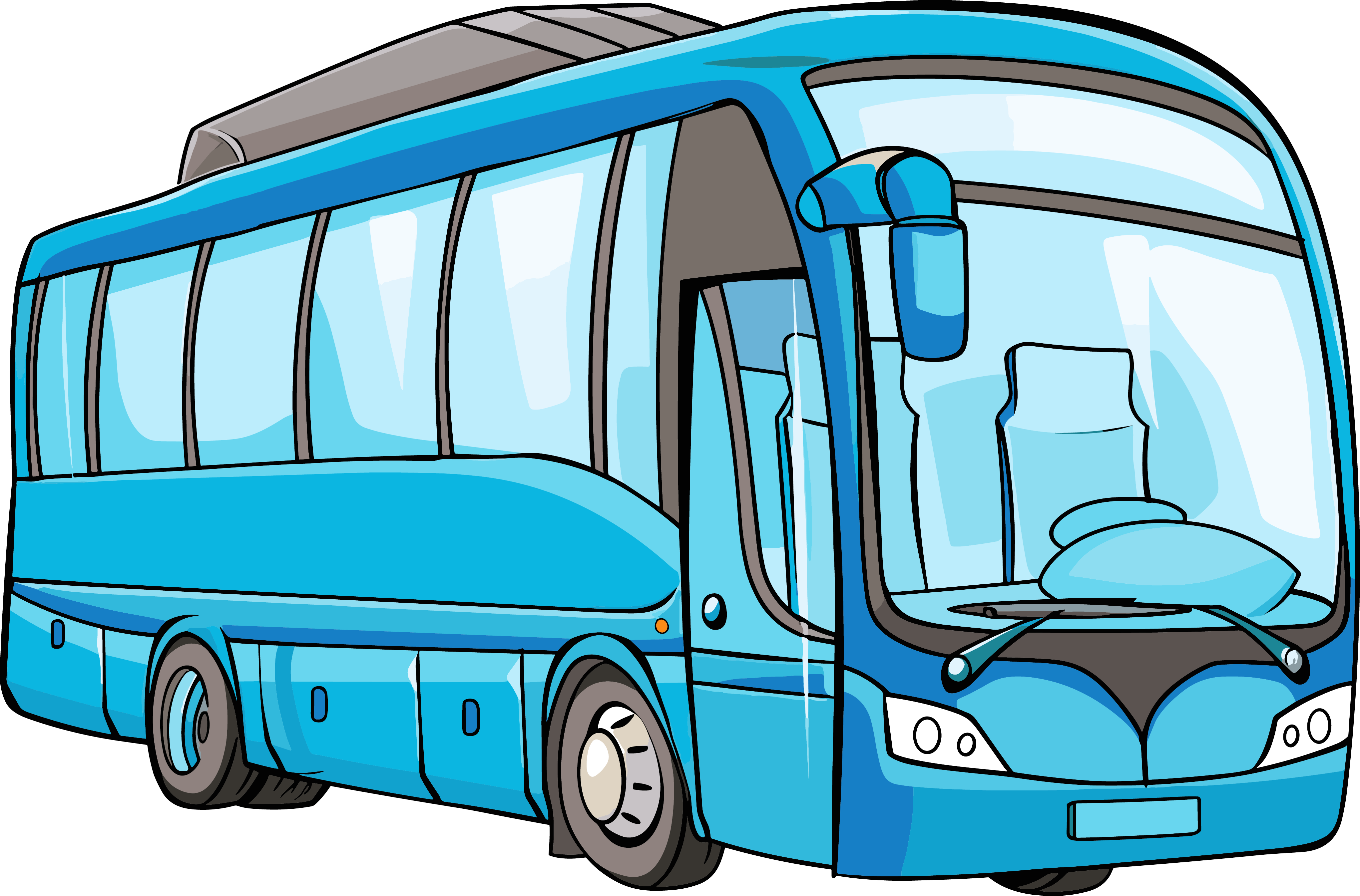 Cartoon Bus PNG Illustration