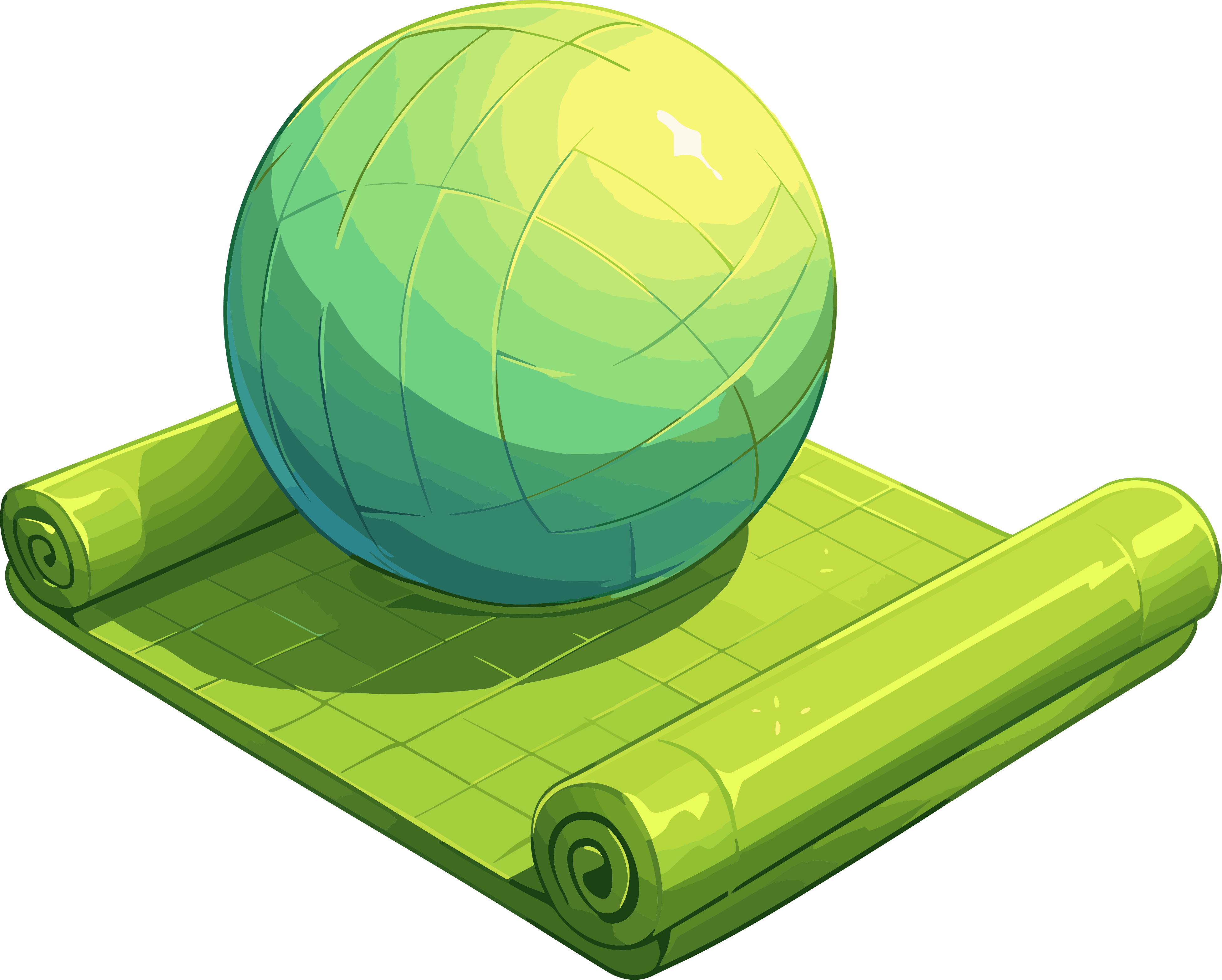 Yoga Ball PNG Illustration Material