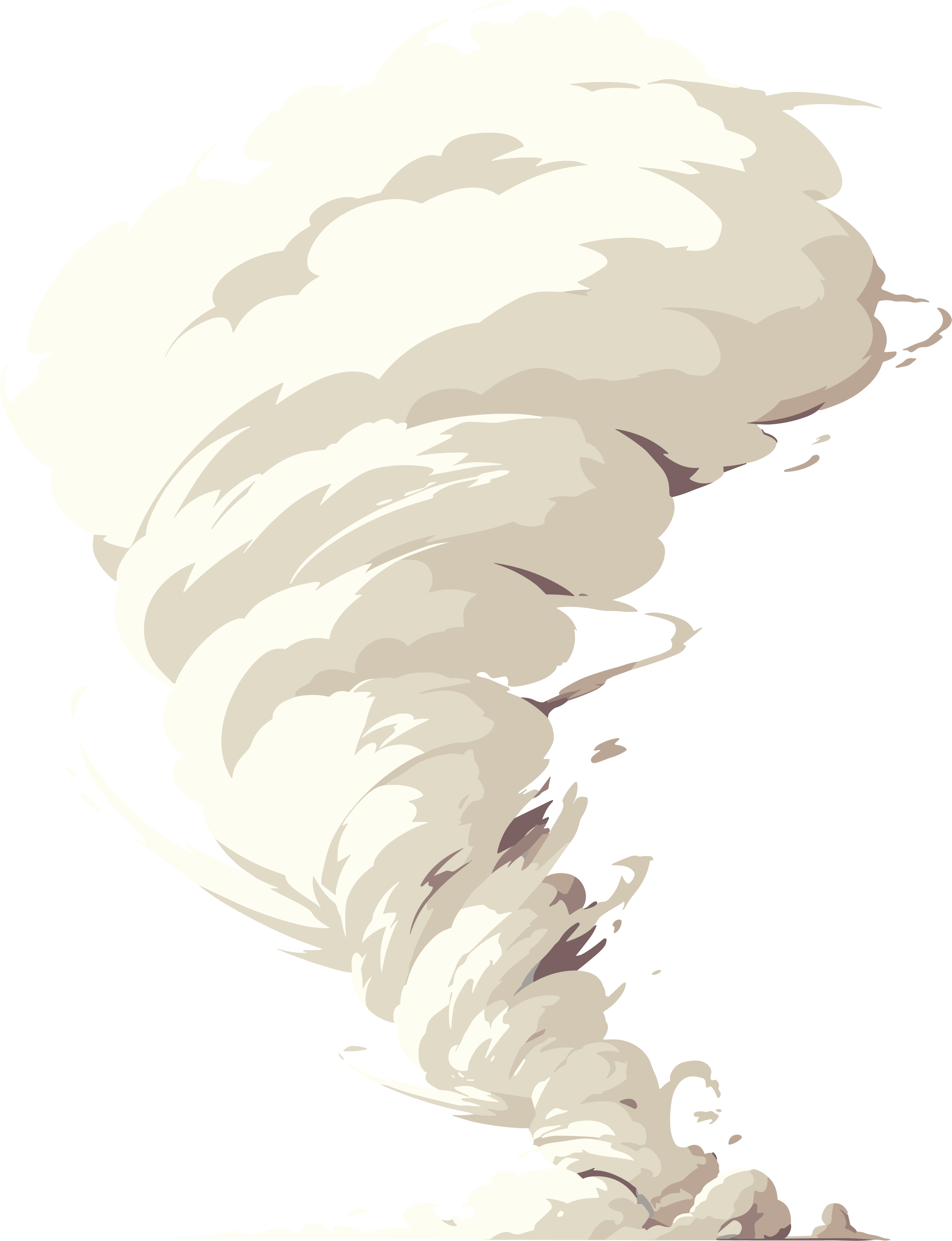 Simple illustration of a cartoon tornado