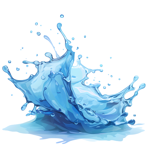 Light and fresh water splash material