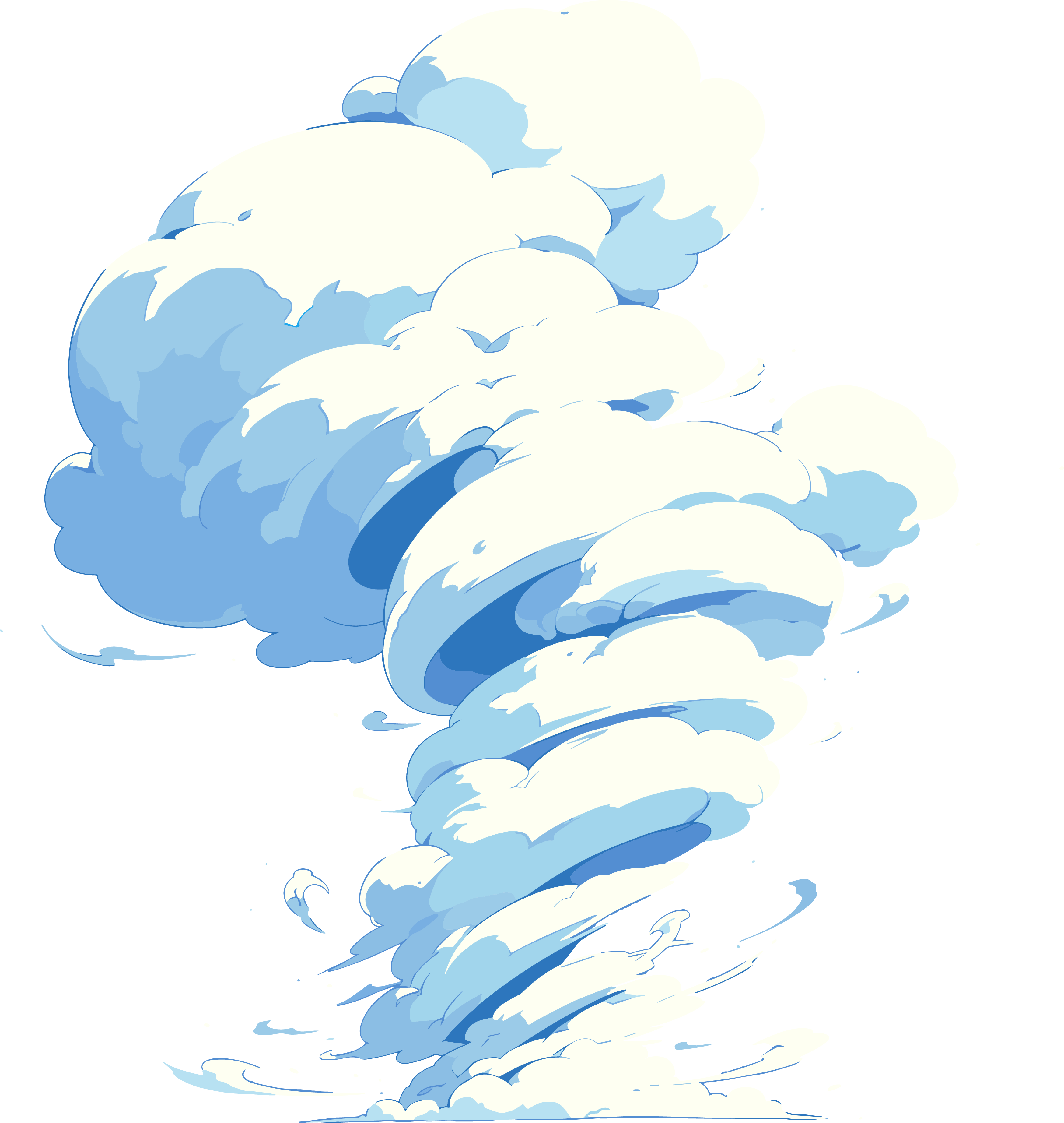 Cartoon Tornado Sketch Material