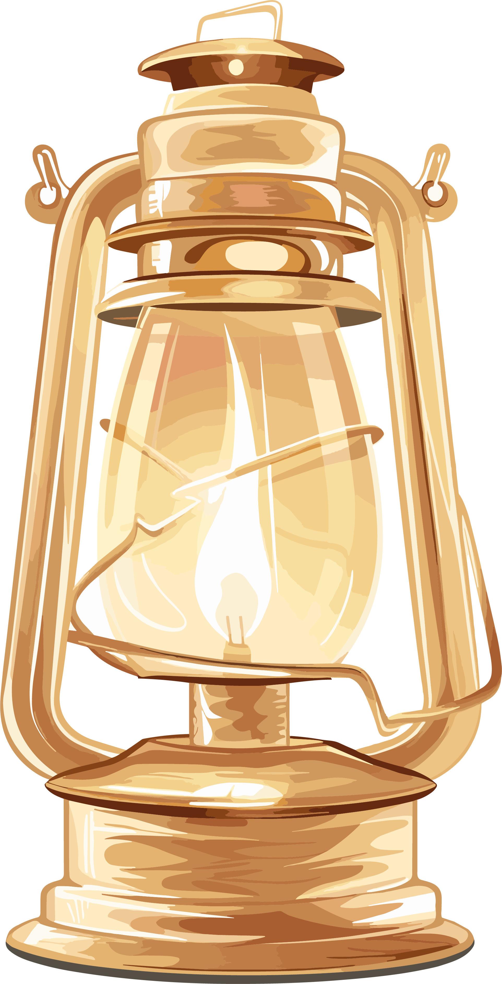 Adventure Oil Lamp Aesthetic Illustration