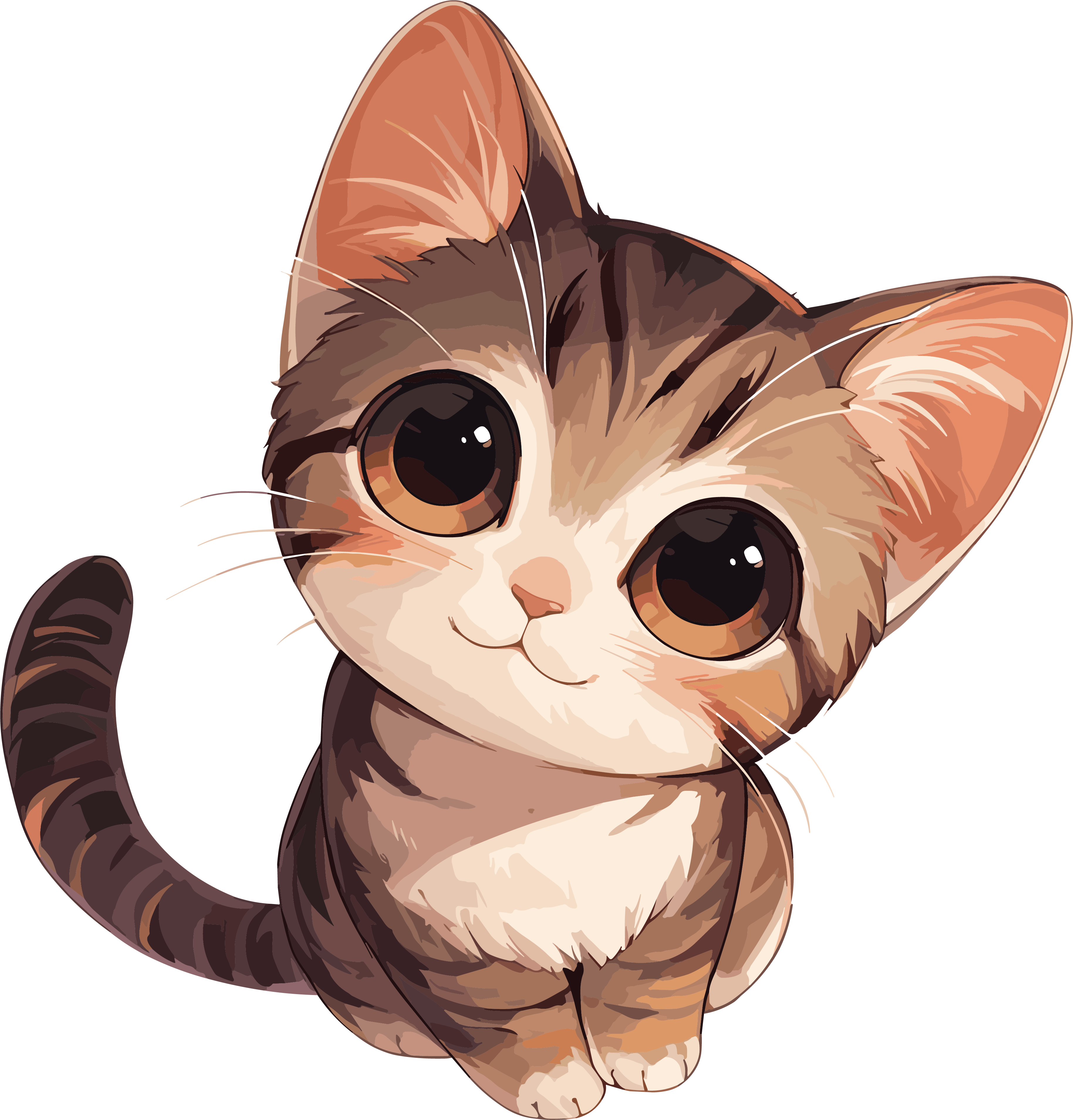 Cute cat PNG material