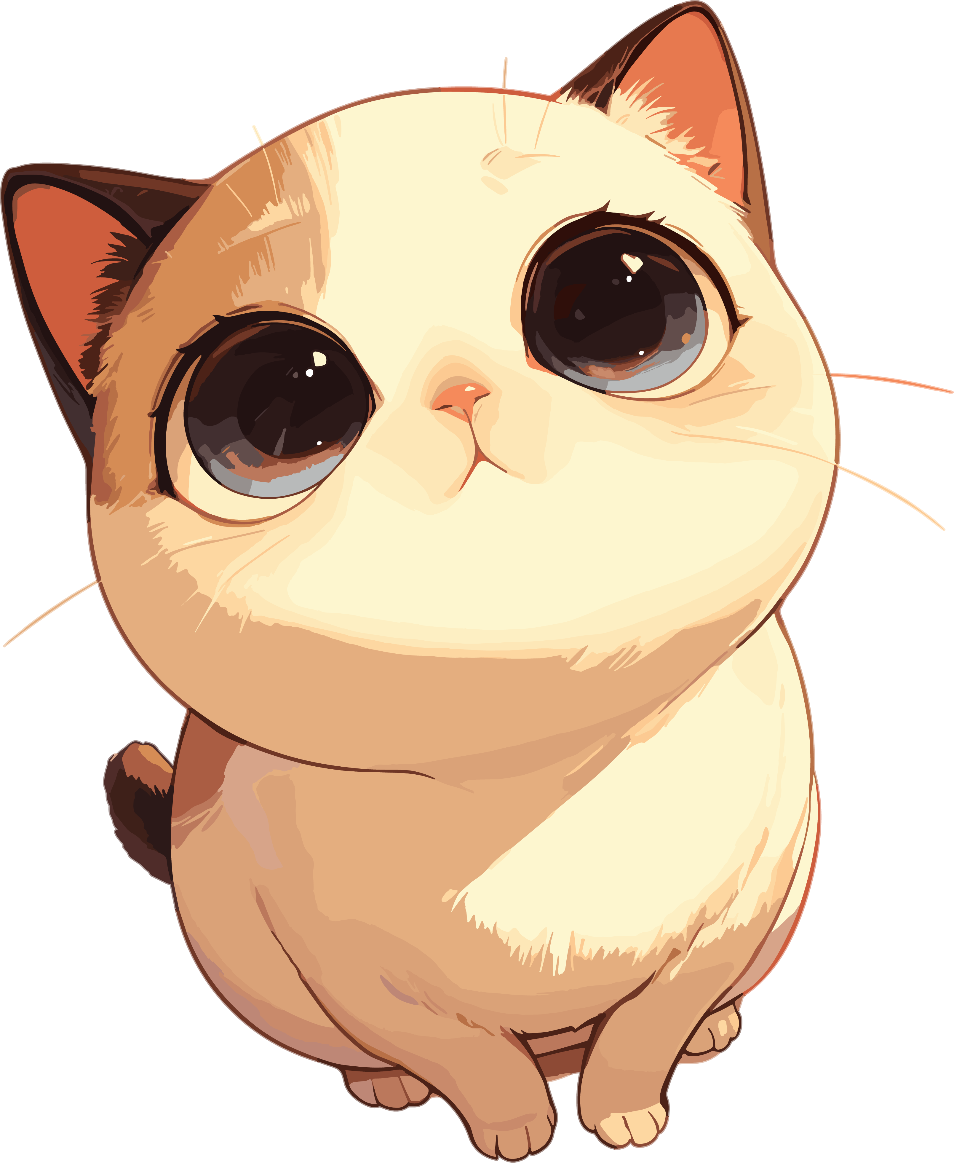 Cute and silly cat illustration