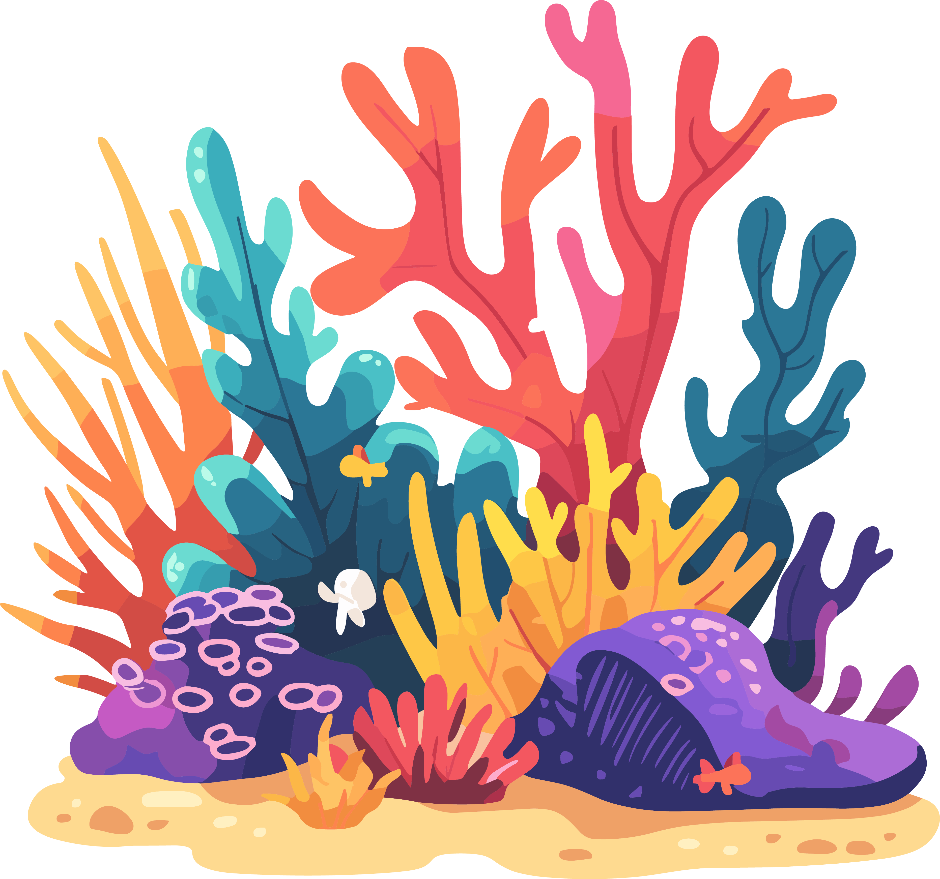 Simple and cute ocean coral素材