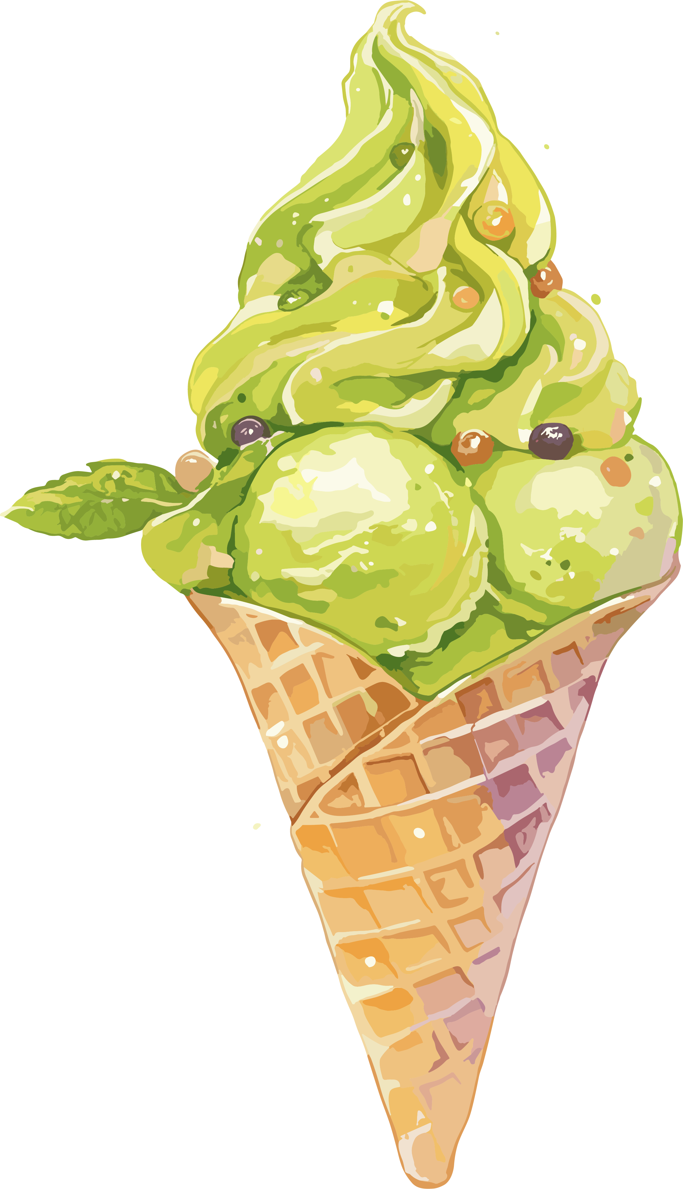 3D Ice Cream Matcha Flavor Material