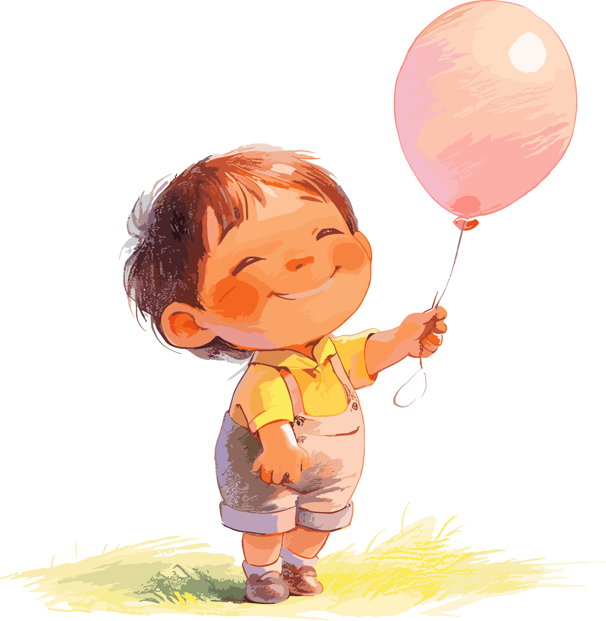 Happy children's handheld balloon material
