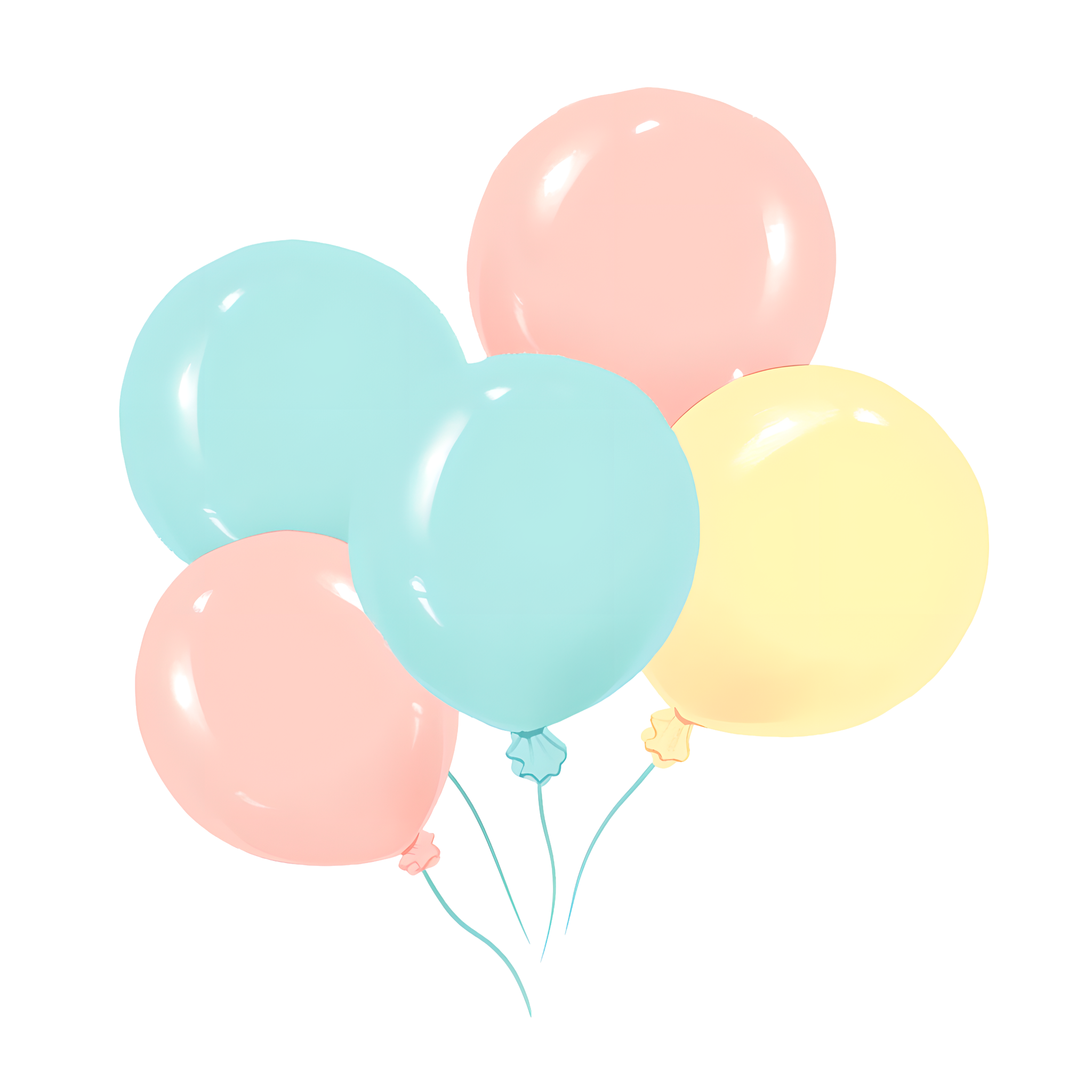 Colorful Balloon Cute Style Material
