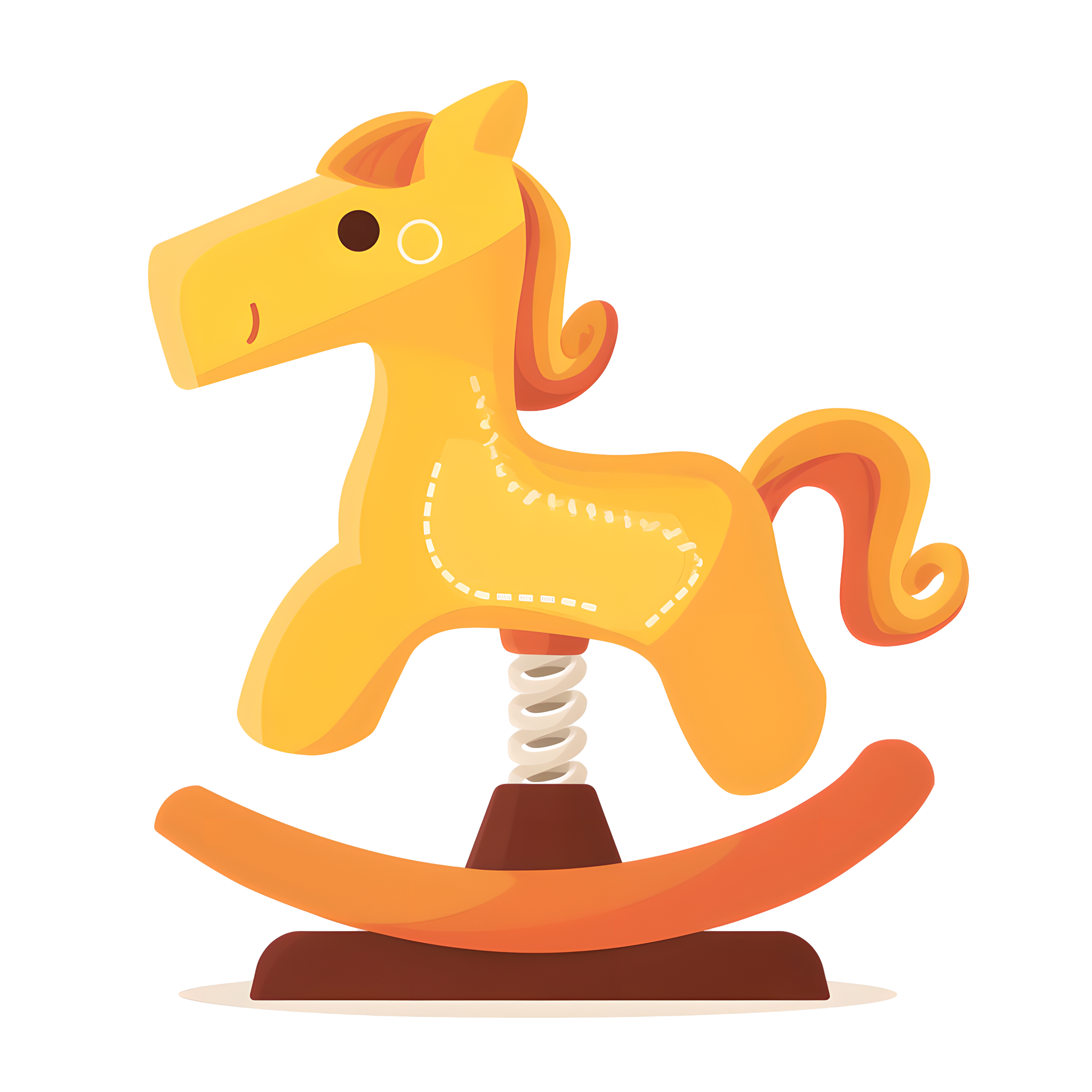 Children's toy spring rocking horse material