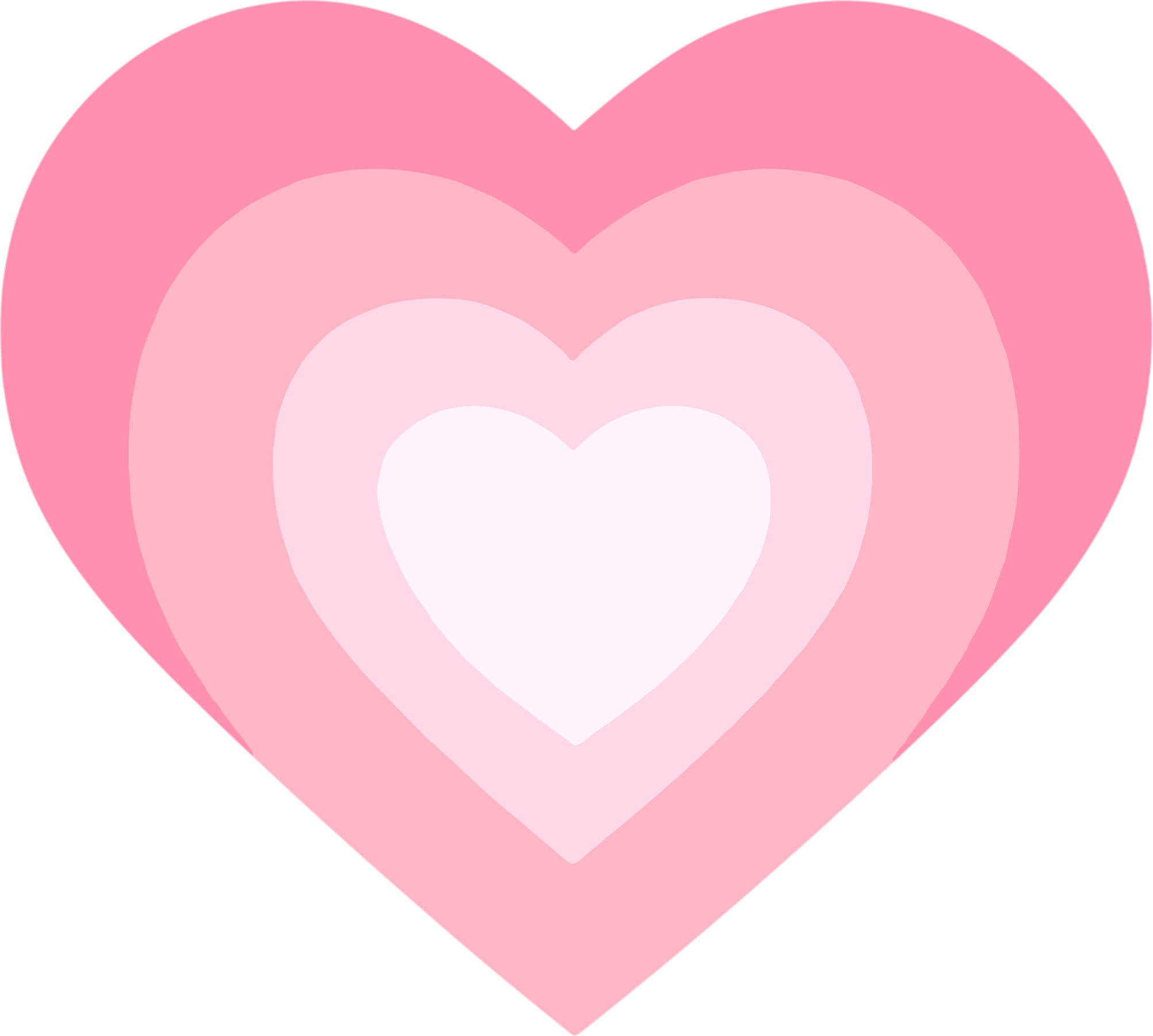 Sweet and Cool Illustration Pink Heart Material