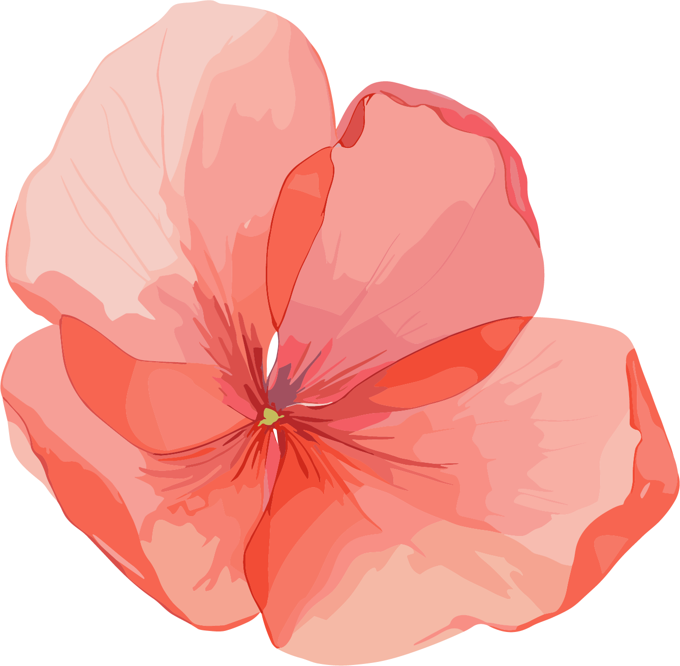 Petal Sticker Commercial Watercolor Material