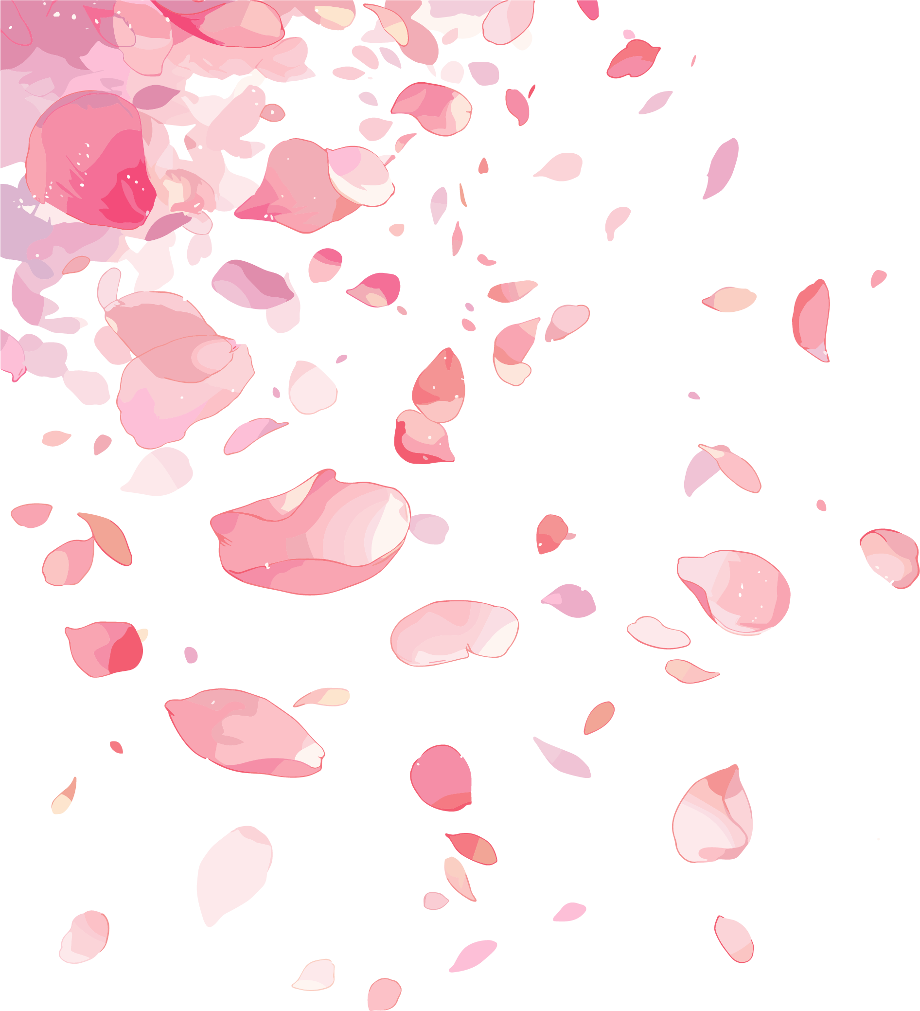 Petal sticker commercial use illustration