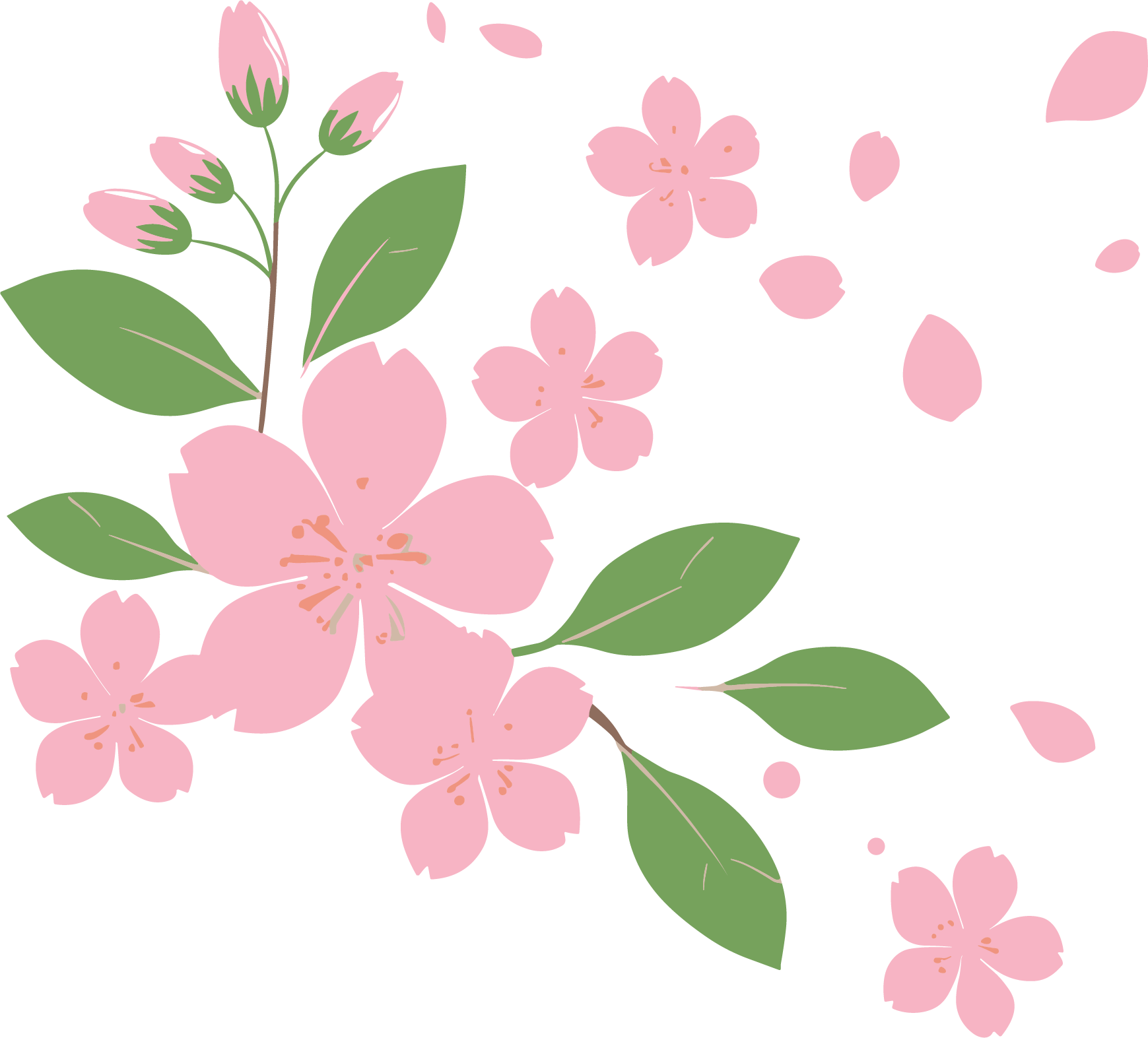 Petal sticker cartoon illustration