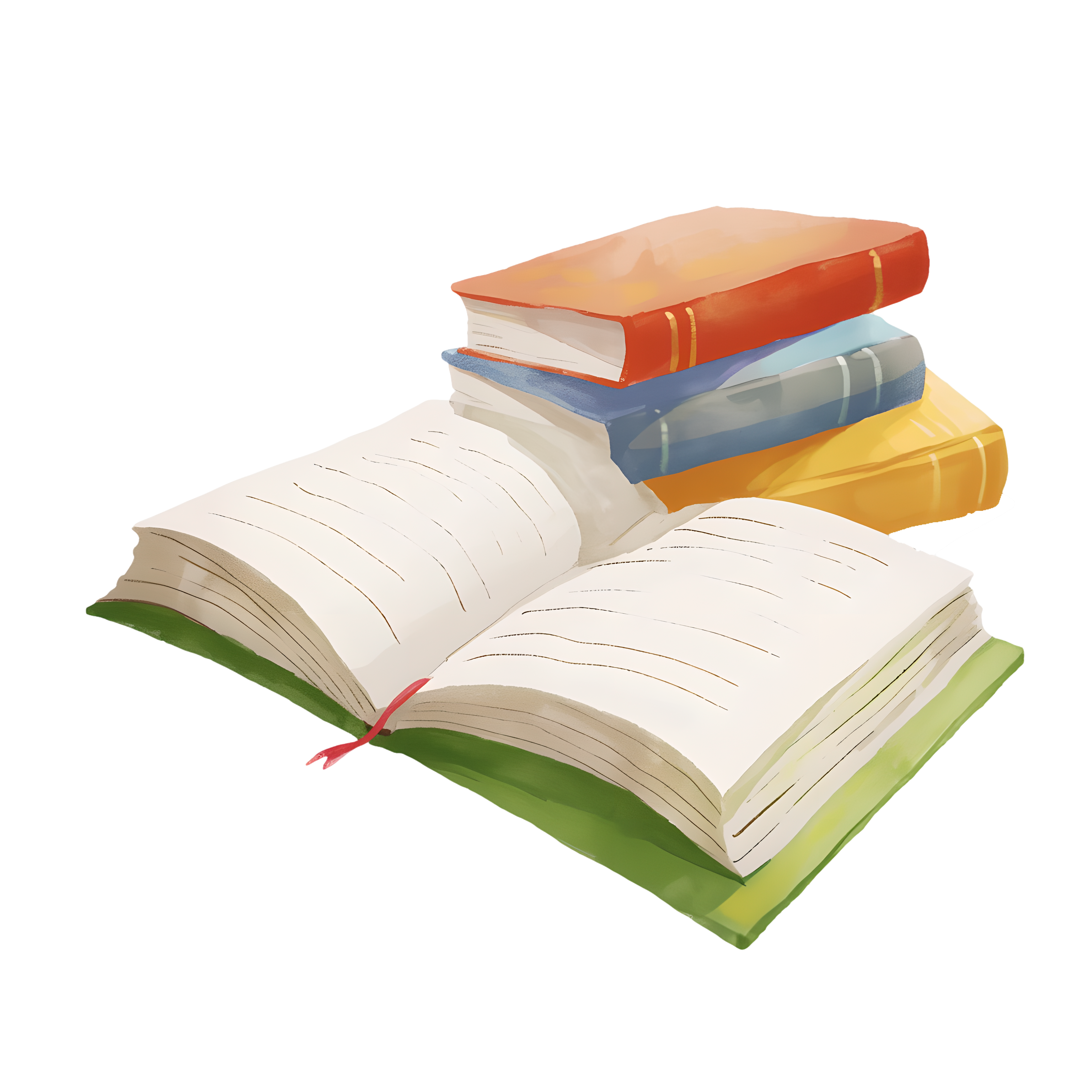 Open Book Illustration