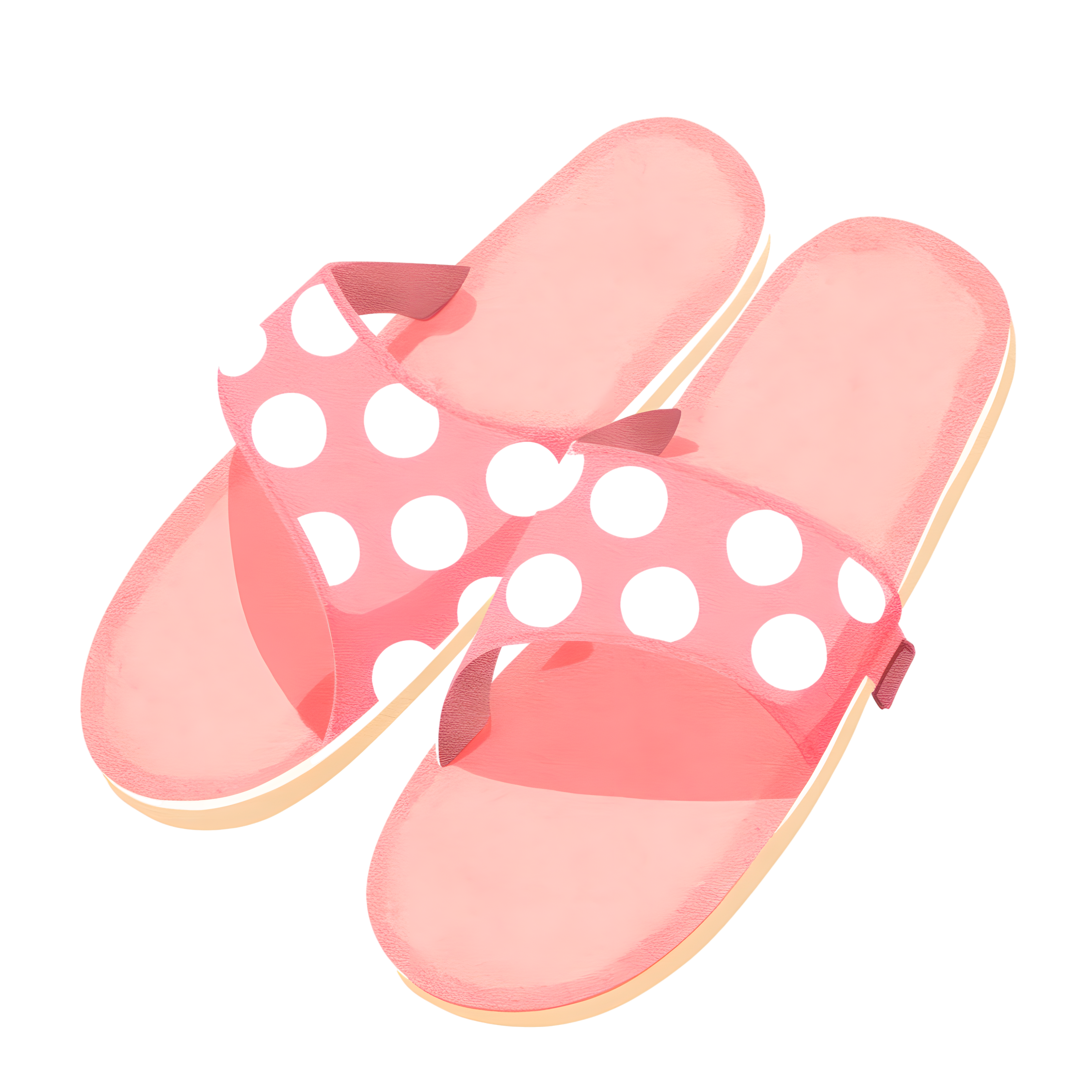 Summer polka dot slippers material