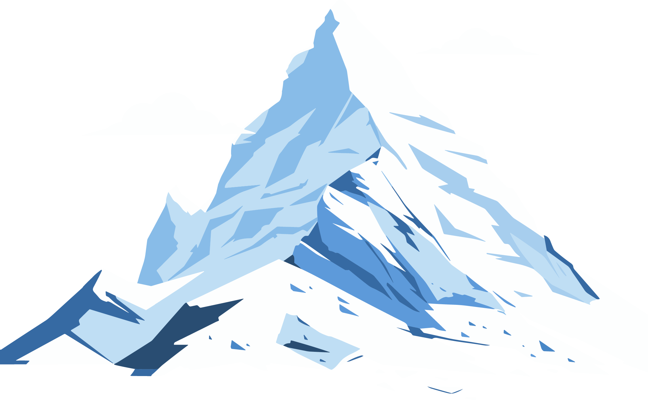 High-quality material of snow-capped mountains