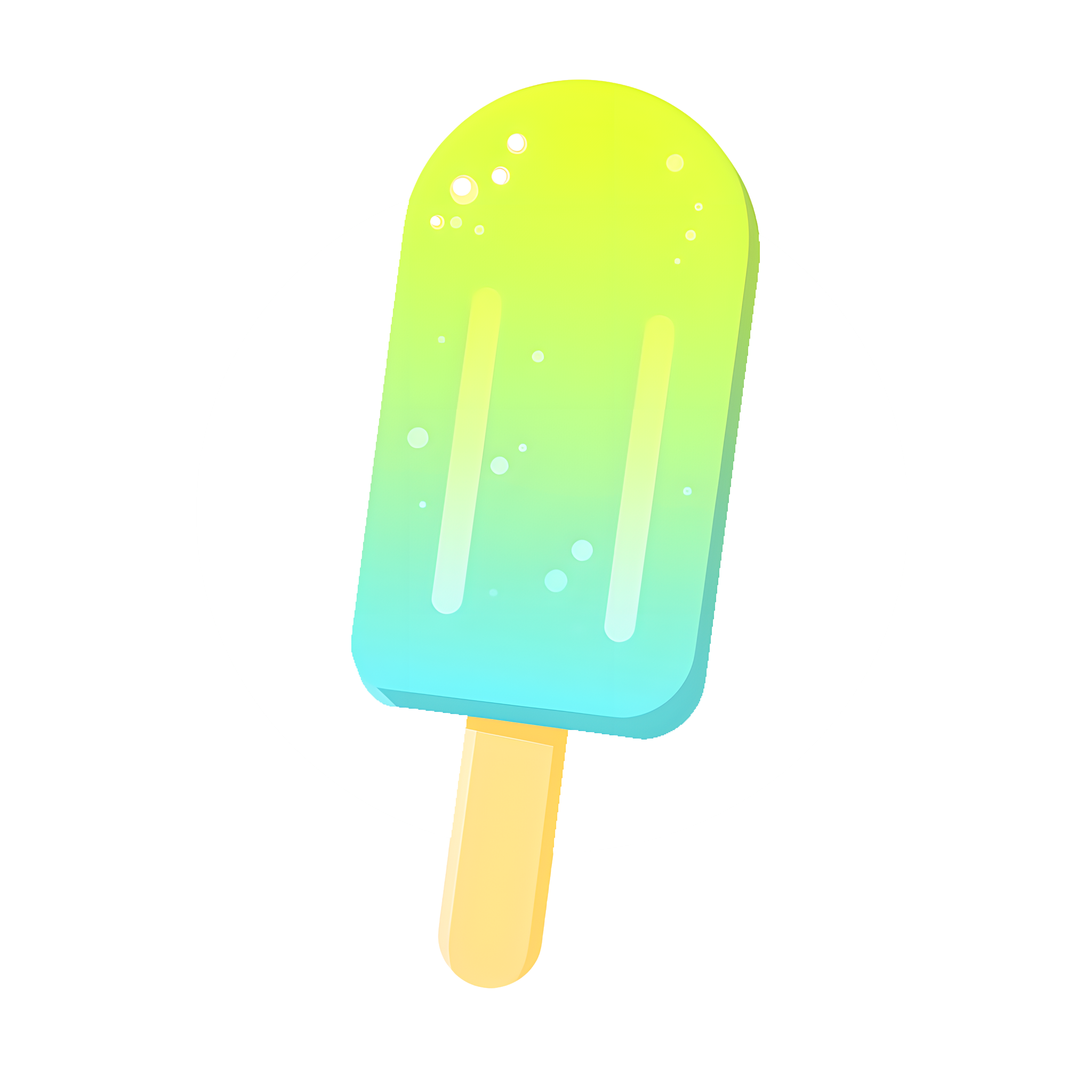 Summer popsicle minimalist flat illustration