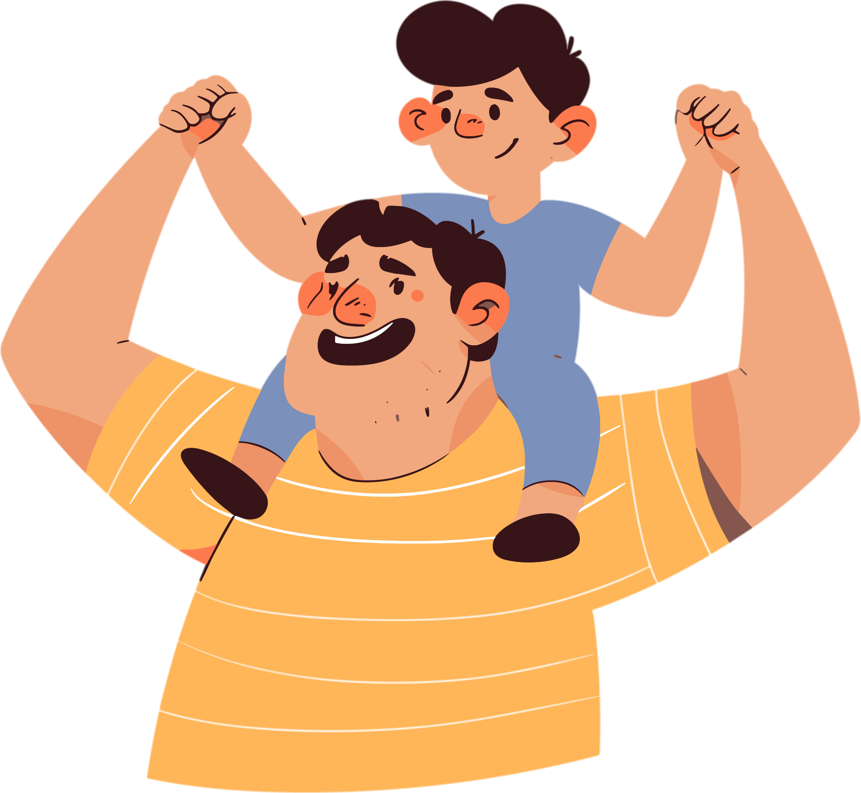 Father's Day father-son play material