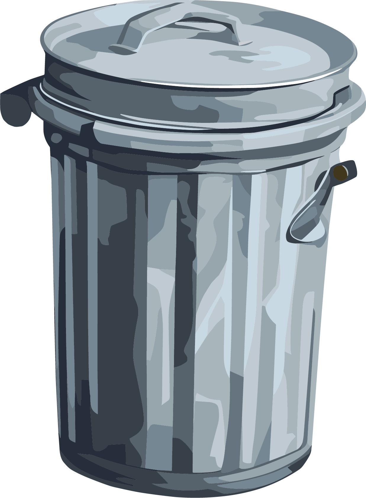 Creative design elements of trash bins