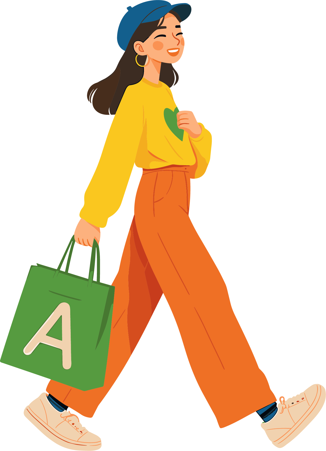 Shopping Girl Illustration