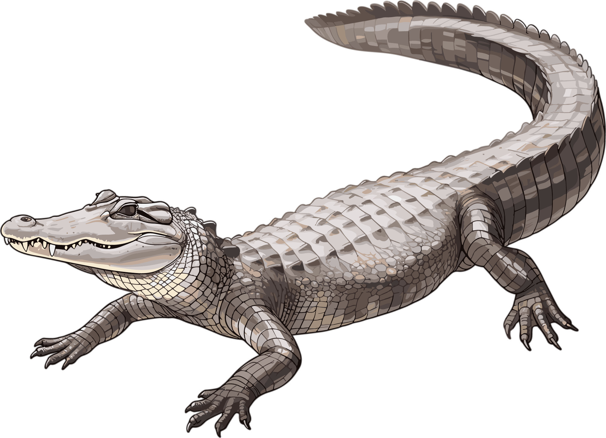Crocodile Rare Animal Illustration