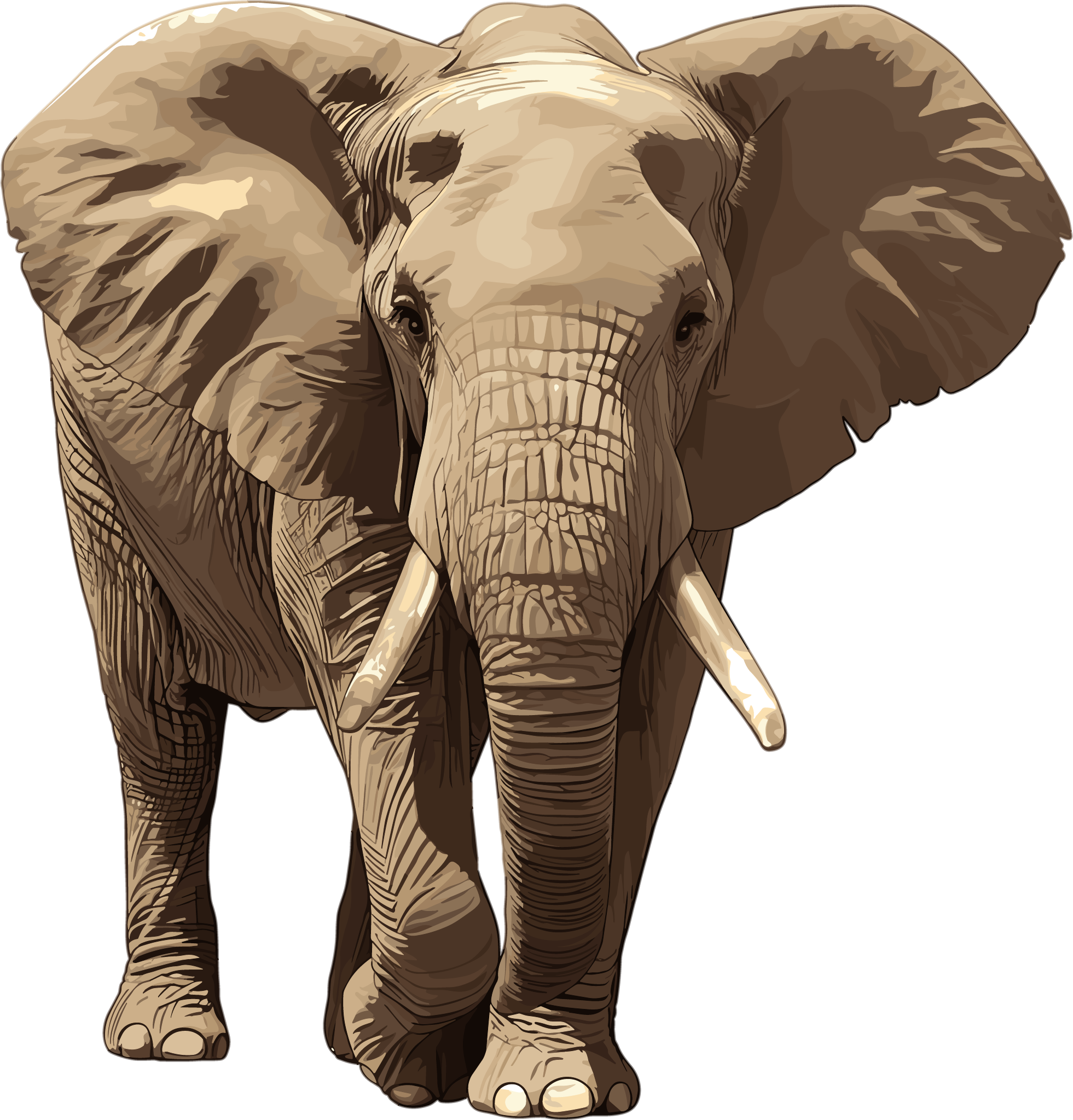 Elephant Rare Animal Illustration Design