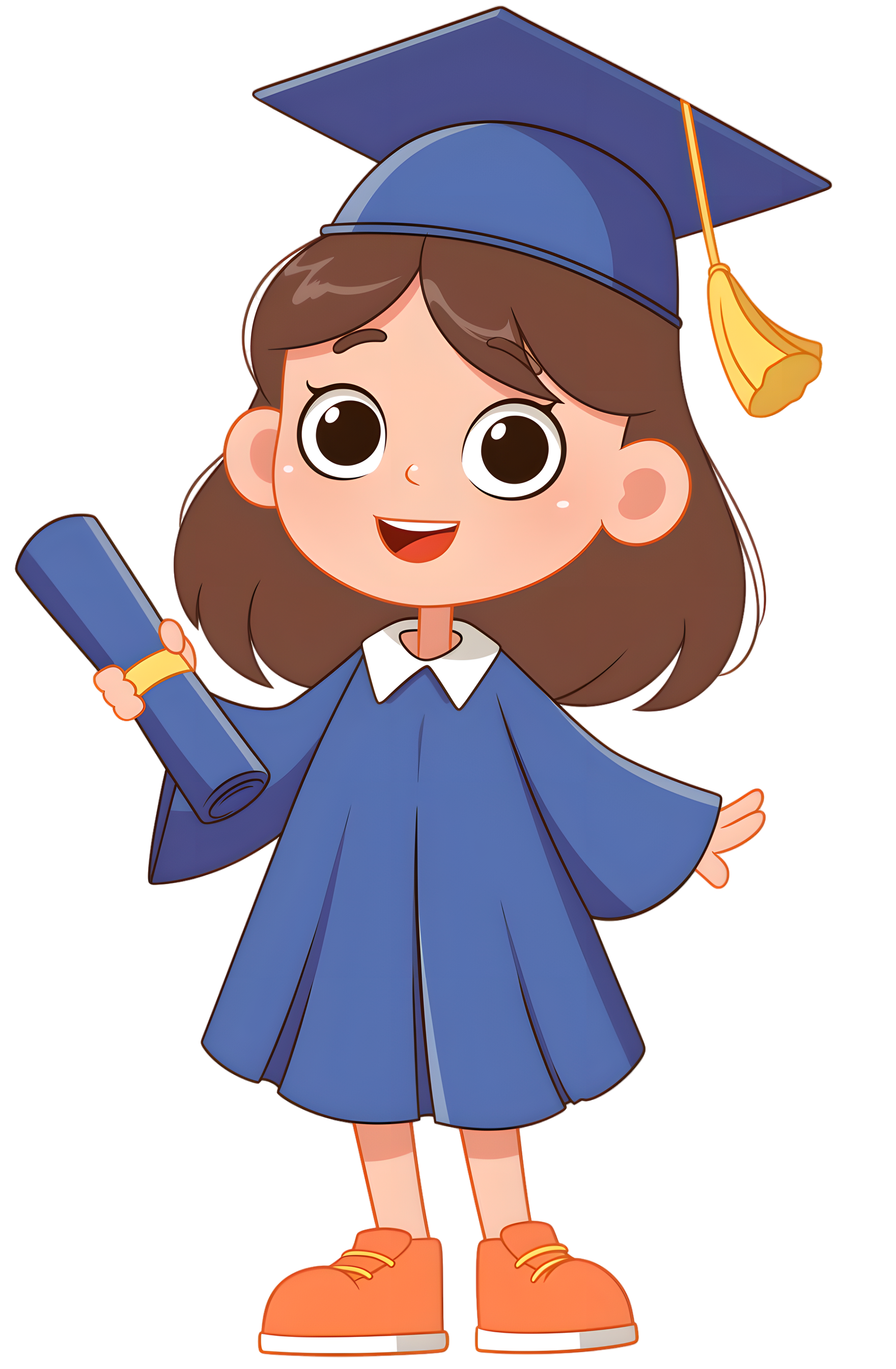 Graduate cartoon illustration
