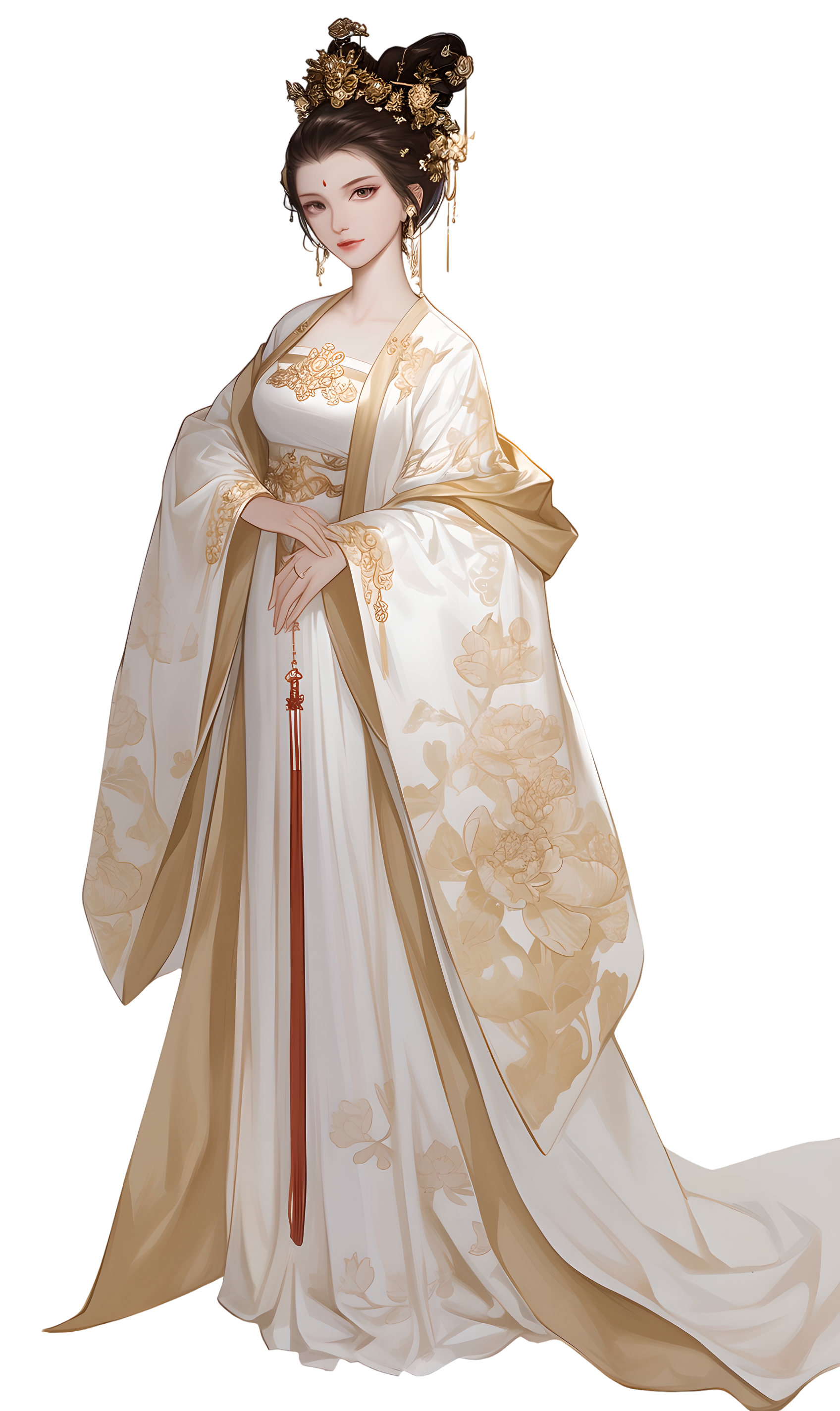 Commercially usable illustration of a beautiful woman in ancient costume
