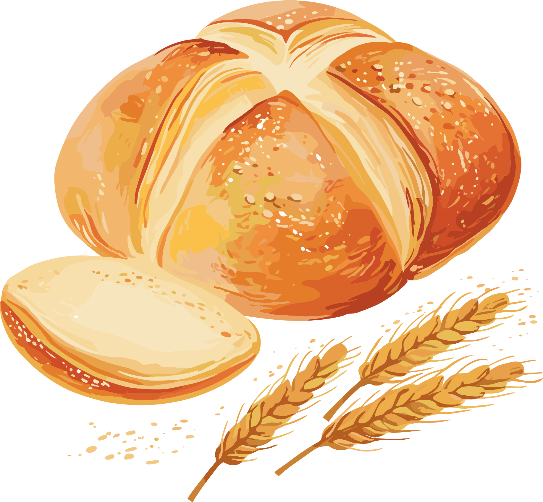 Delicious Bread Creative Illustration