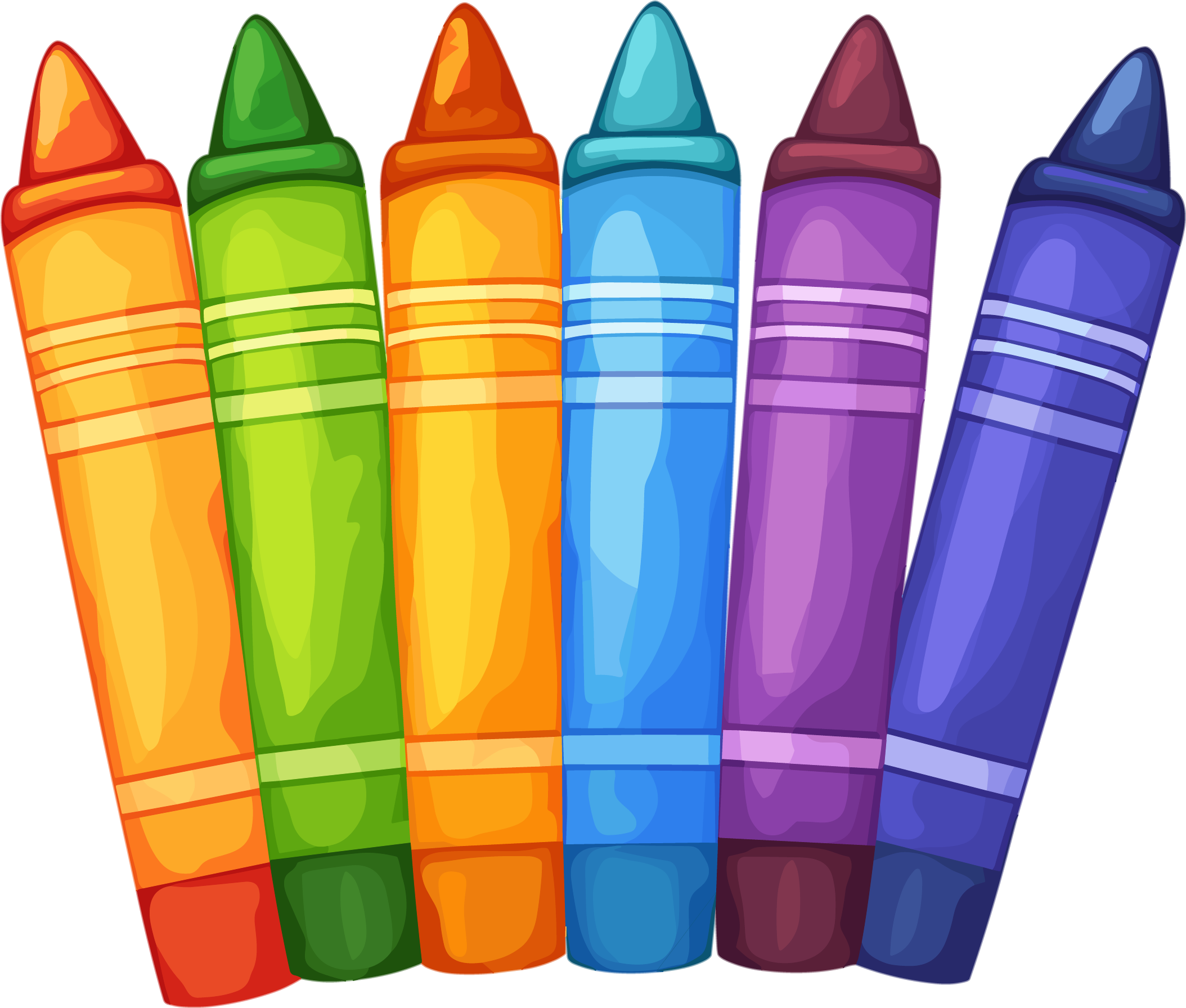 Colored Crayon Elements