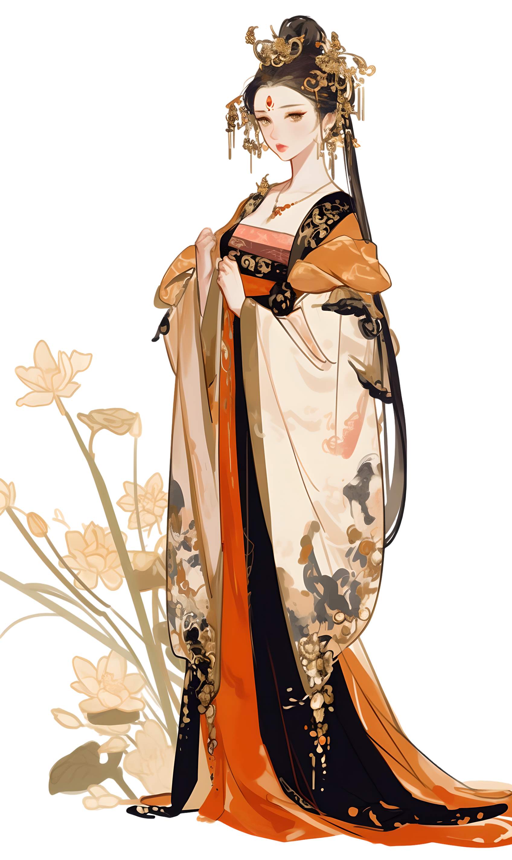 Ancient Costume Beauty Commercial Design Elements
