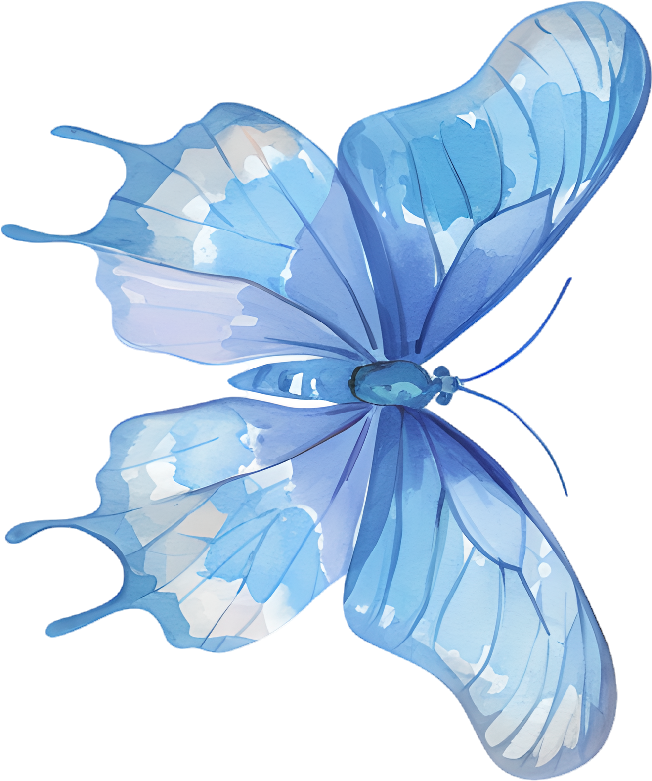 Beautiful watercolor butterfly illustration