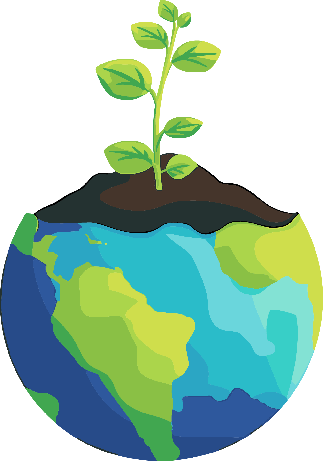 Eco-friendly Earth creative design elements